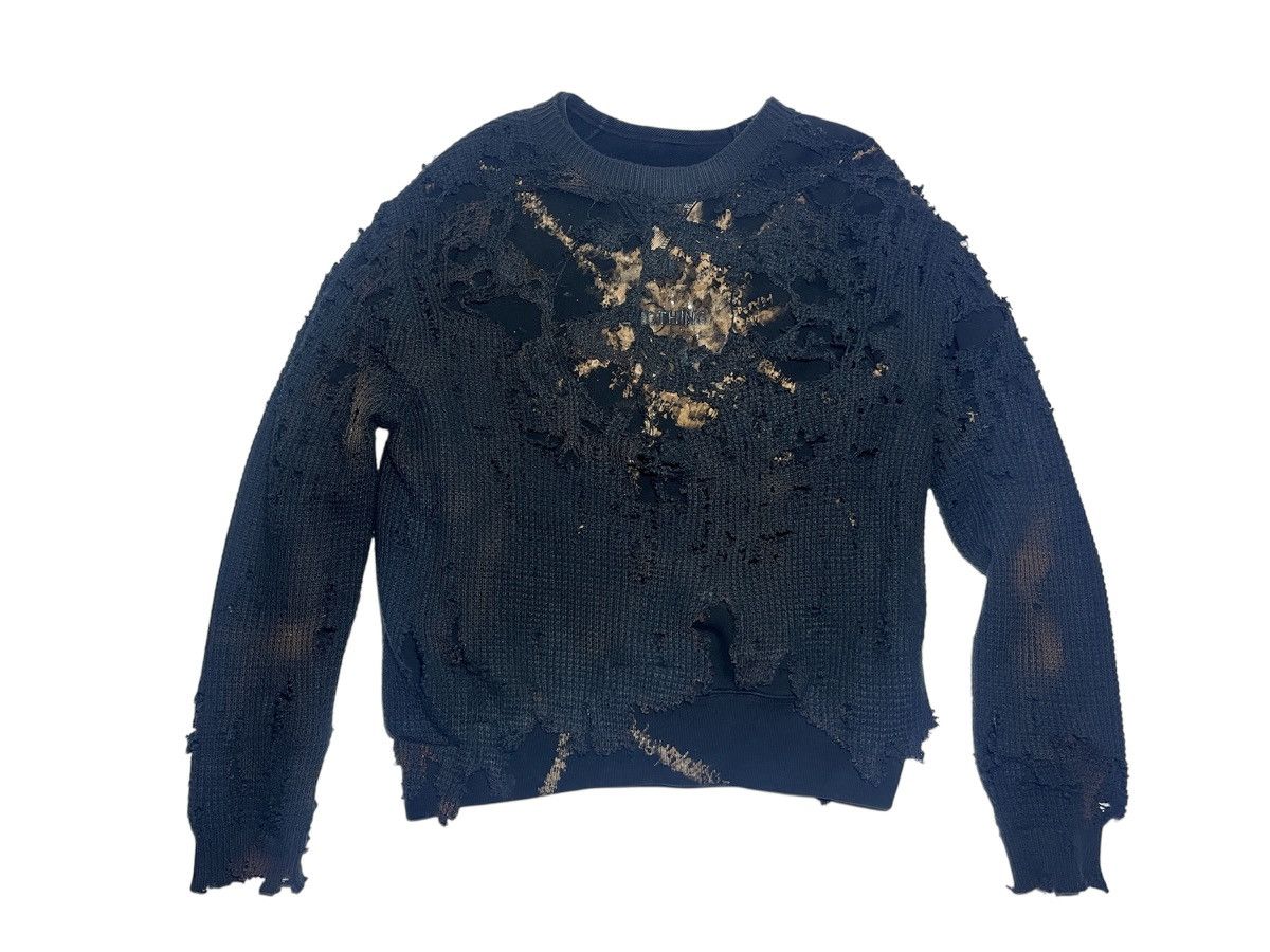 Vintage Bully damaged Rayerd Knit Crew Neck Size US L / EU 52-54 / 3 - 1 Thumbnail