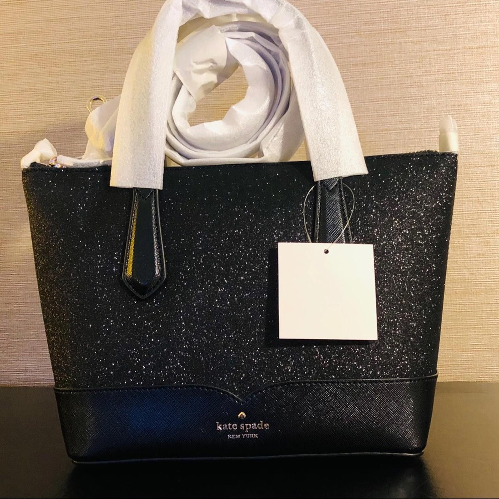 Kate Spade Kate Spade Black Glitter Satchel Bag NWT Size ONE SIZE - 4 Thumbnail