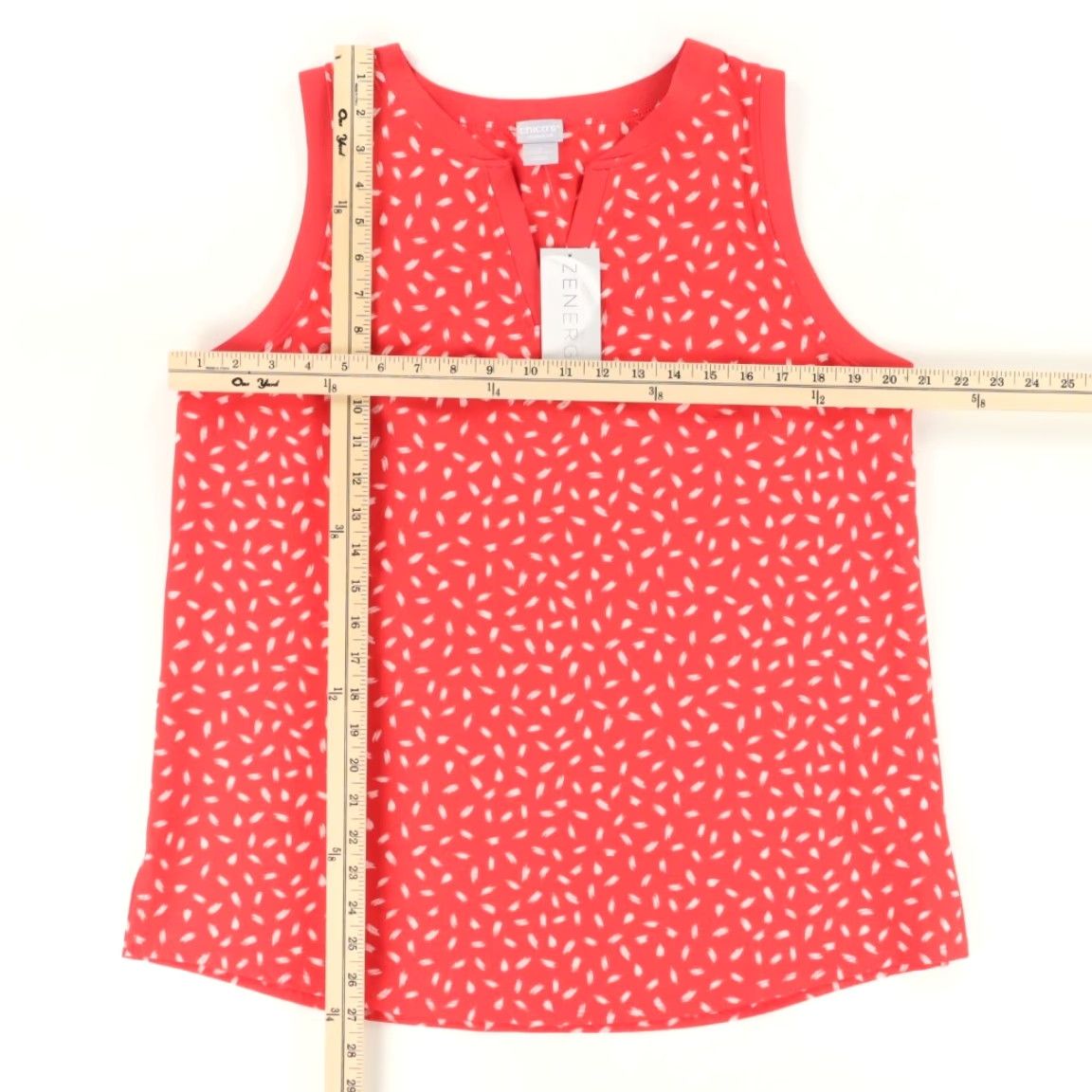 Vintage Chicos Zen Sport Dot Print High Stretch Dotted Tank Top Red Women's 2 Shirt Tank Top Women Red Zen Sport Dot Print 90s? Size XS / US 0-2 / IT 36-38 - 3 Thumbnail