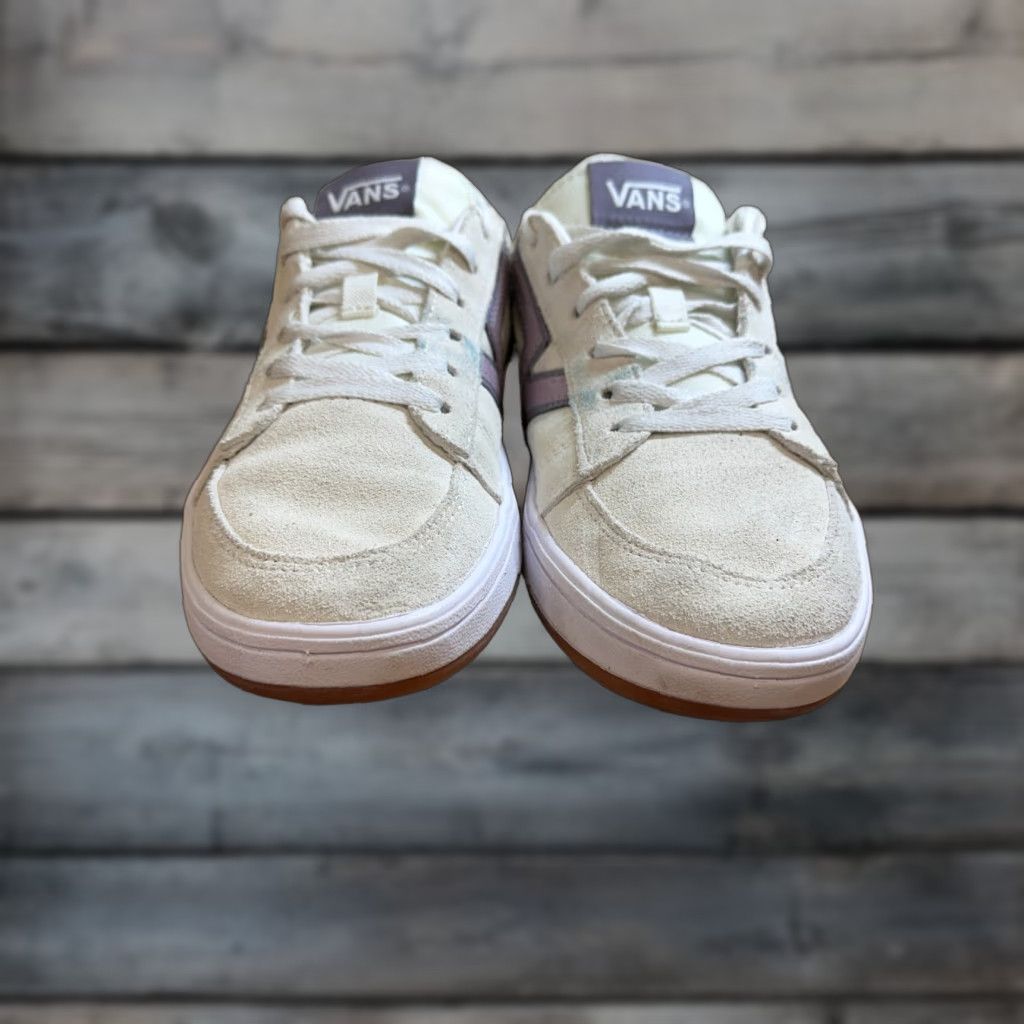 Vans VANS Vintage Womens Sneaker White Suede Low Top Old Skool Lace Up Comfort Leather Logo Sports 90s Mens Womens Girls Size M / US 6-8 / IT 42-44 - 1 Thumbnail