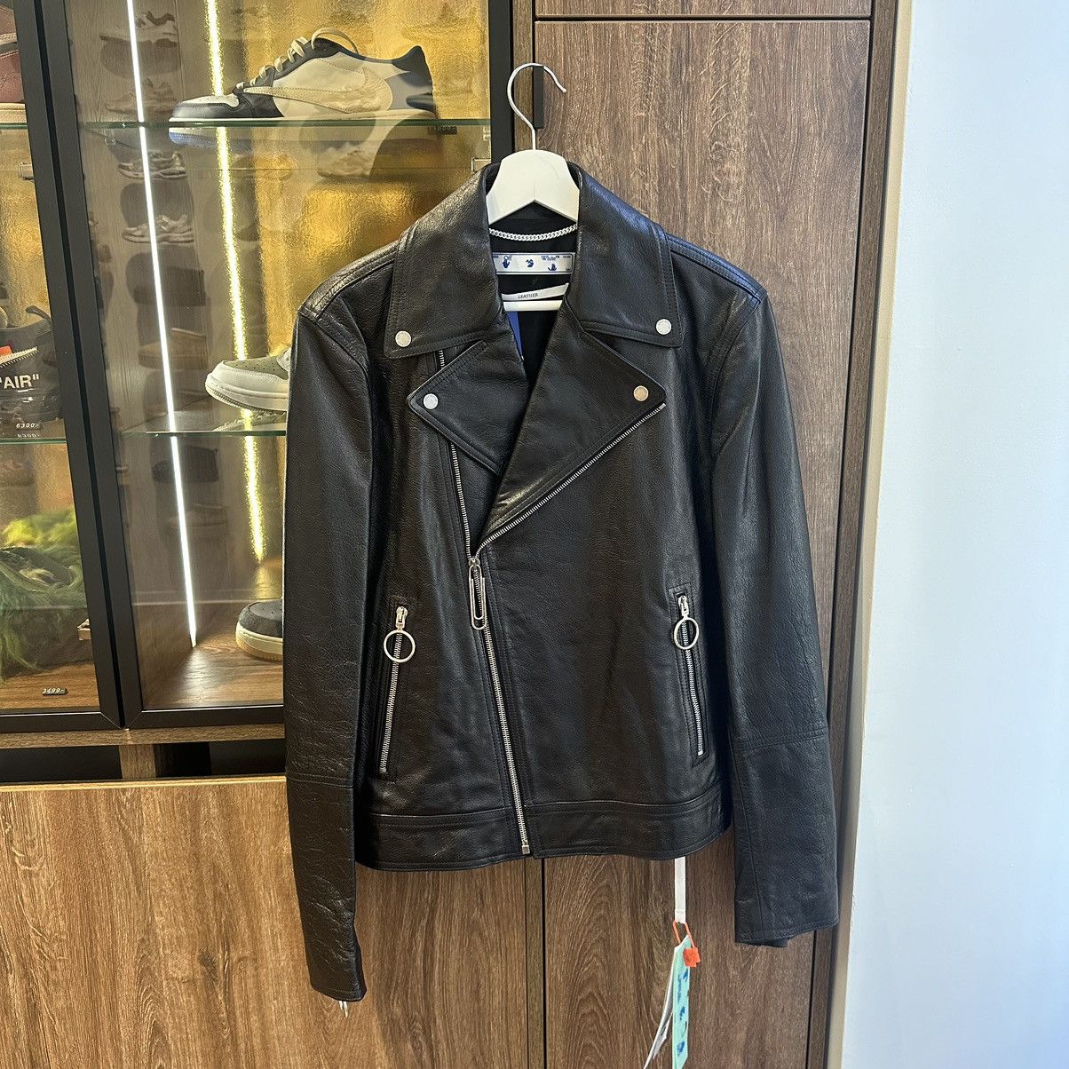 Off-White Off white leather jacket rare Size US M / EU 48-50 / 2 - 2 Thumbnail