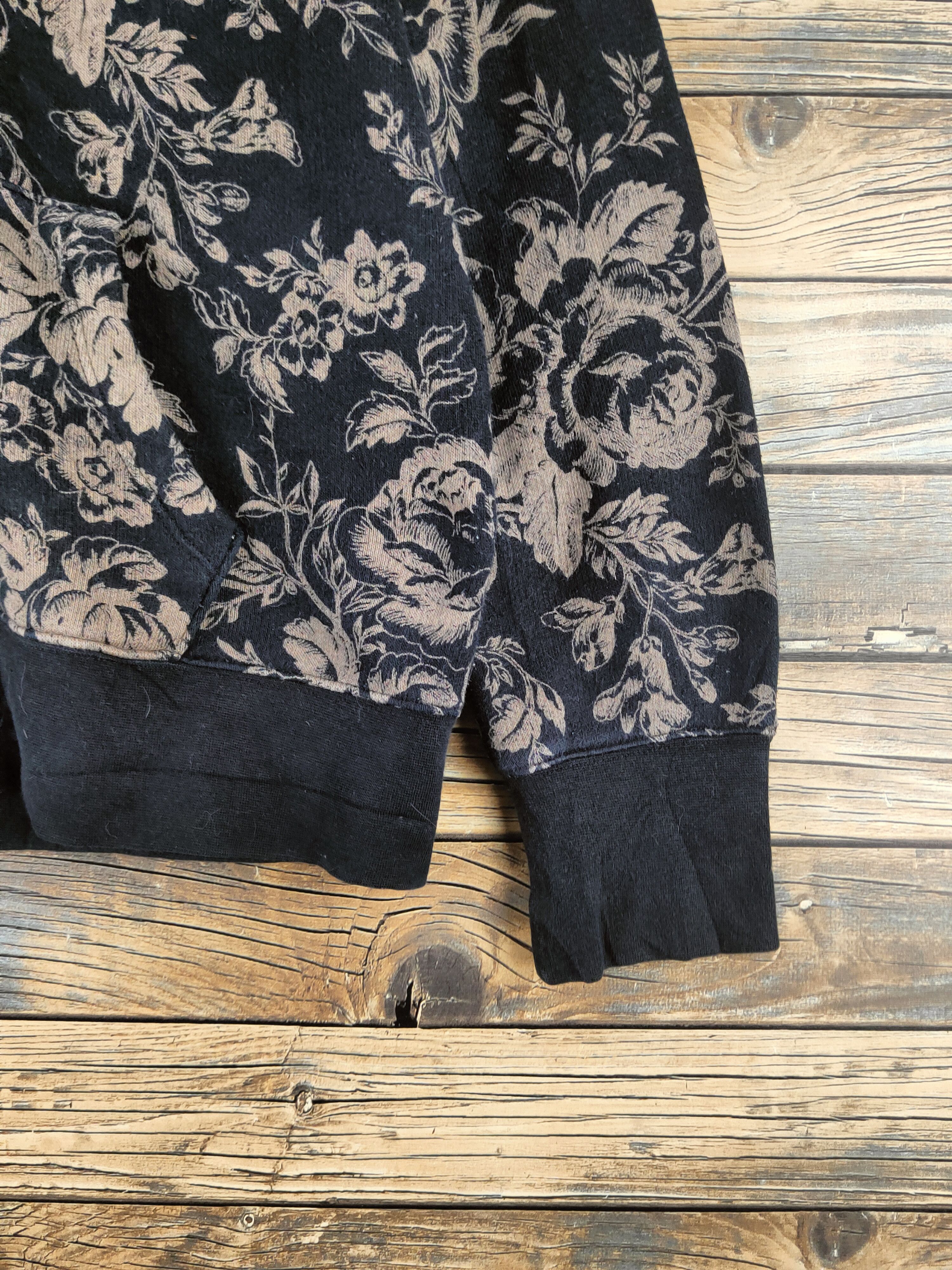 Uniqlo COLLAB🔥Uniqlo❌Cabbages &Roses Black Beige Hoodie Sweater Size XL / US 12-14 / IT 48-50 - 6 Thumbnail
