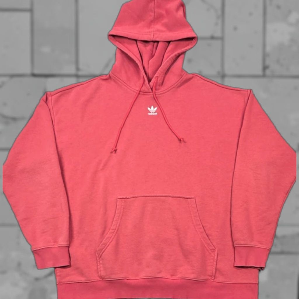Adidas Adidas Hoodie Mens XL Pink White Trefoil Logo Originals Firebird Jumper Top Size US XL / EU 56 / 4 - 1 Thumbnail