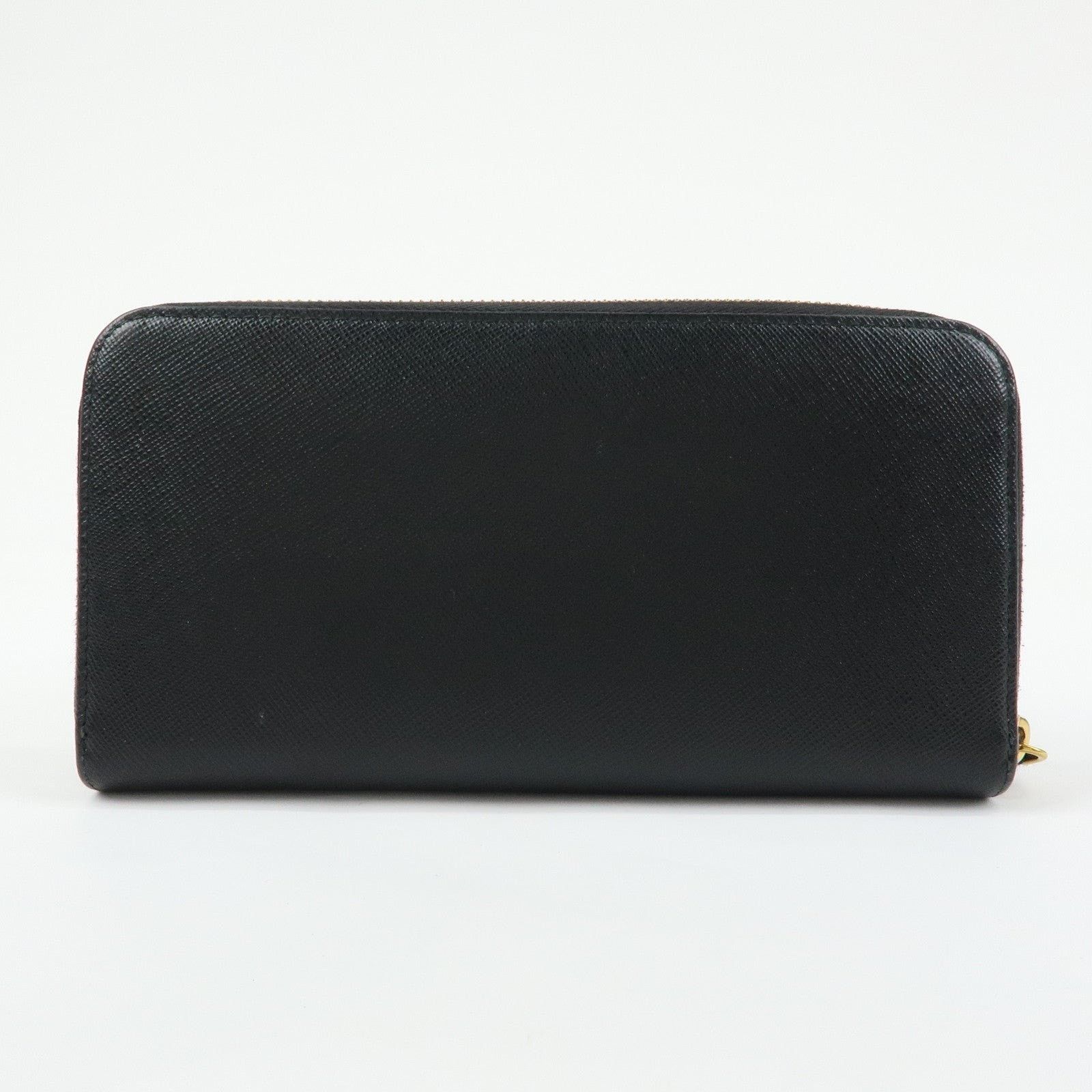 Prada Prada Saffiano Zip Around Wallet Black Size ONE SIZE - 2 Thumbnail