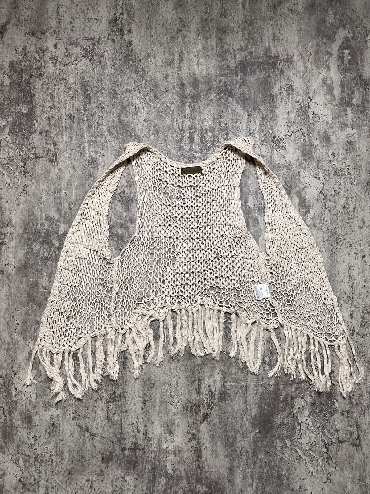 If Six Was Nine × KMRii × Le Grande Bleu (L.G.B.) 00s GOA Fish Net Knit Vest ifsixwasnine lgb kmrii style Size US S / EU 44-46 / 1 - 5 Thumbnail
