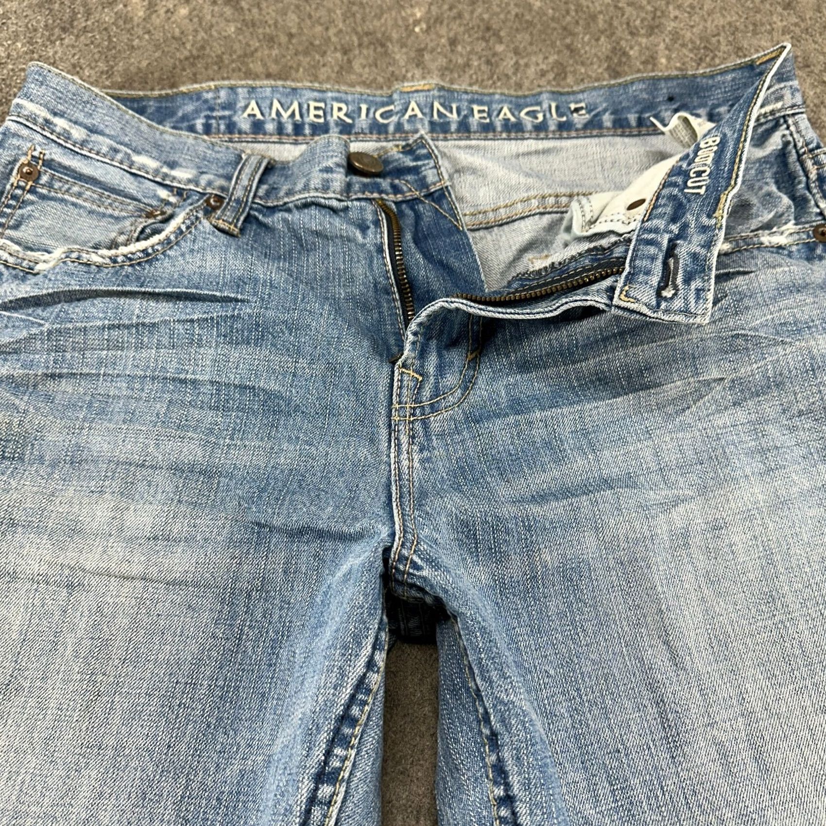 American Eagle Outfitters American Eagle Outfitters Jeans Men 32x36 Blue Bootcut Stretch Distressed 5-Pocket Denim Size US 32 / EU 48 - 2 Thumbnail