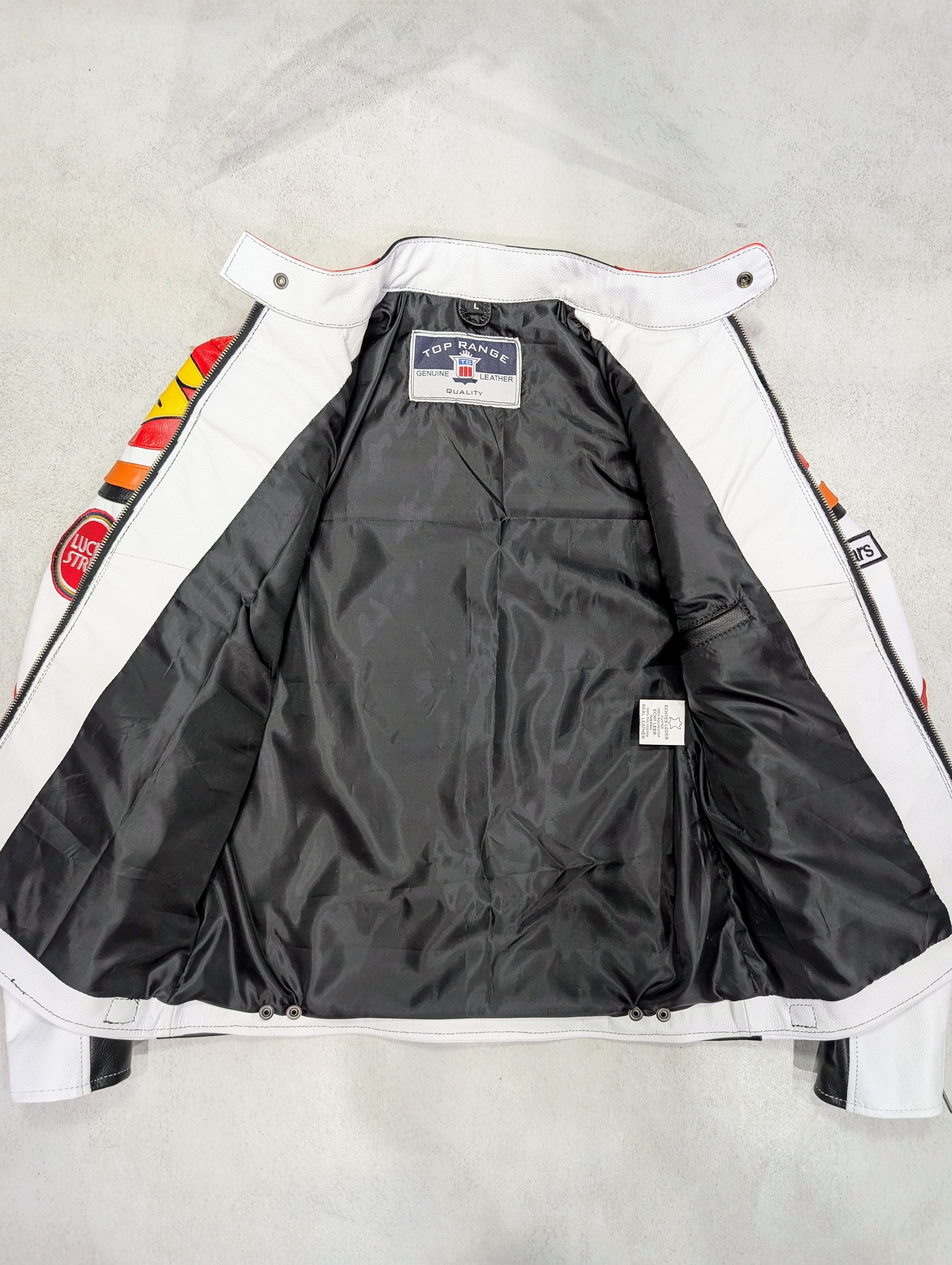 Vintage 🔥 LUCKY STRIKE 🔥 Leather Jacket Vintage Racing Size US M / EU 48-50 / 2 - 7 Thumbnail