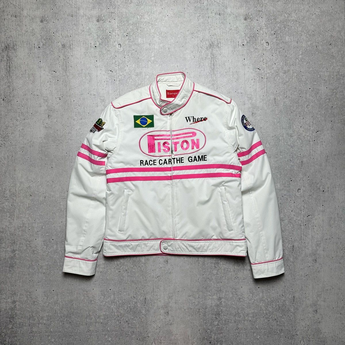 Vintage Vintage Sanprit Racing Jacket Piston Race Car The Game Size US S / EU 44-46 / 1 - 1 Thumbnail