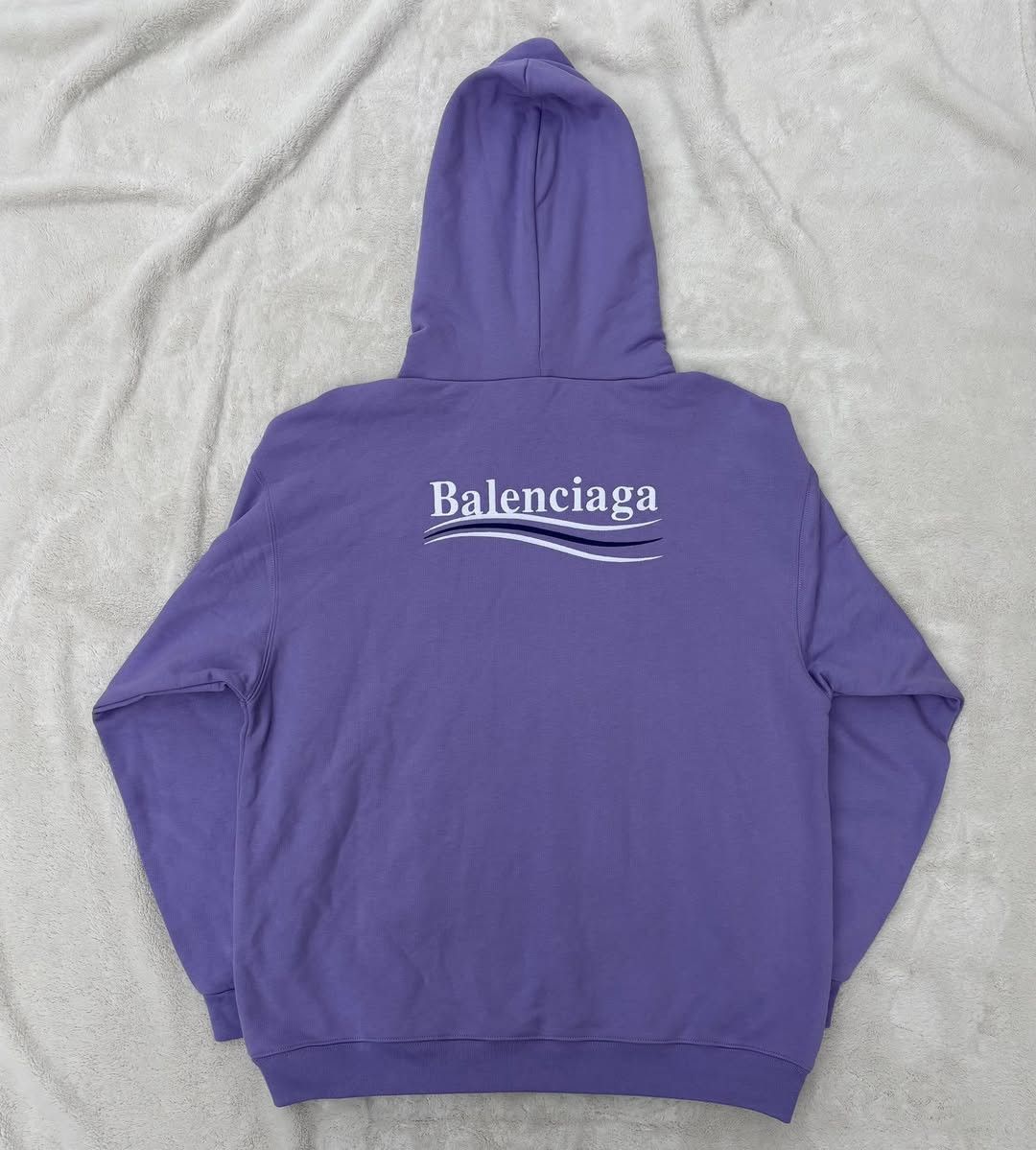 Balenciaga Balenciaga Purple Embroidered Political Campaign Hoodie Size US XL / EU 56 / 4 - 1 Thumbnail