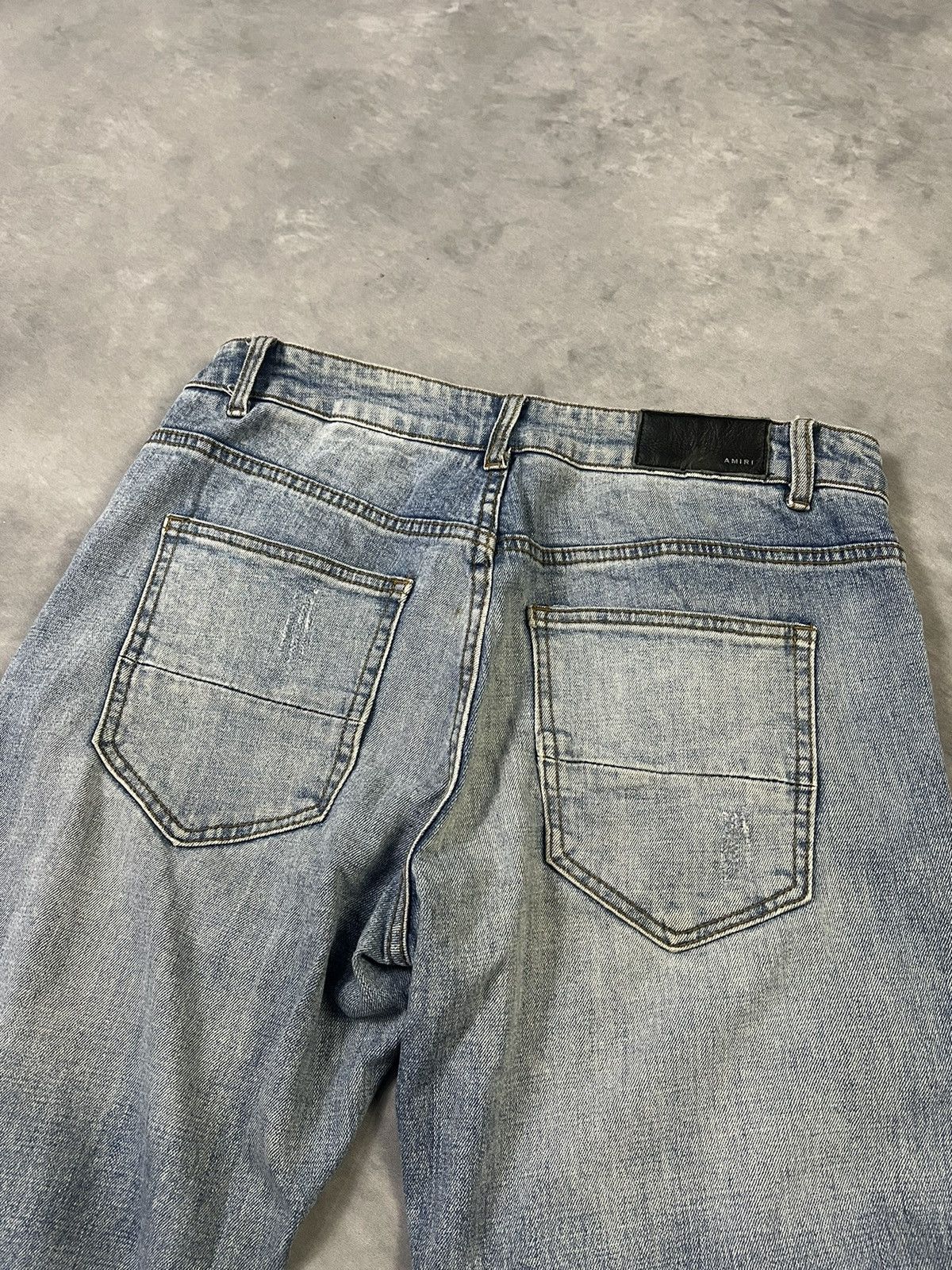 Number (N)ine 2000s Amiri Mx1 Distressed Ripped Wash Jeans Lgb Ifsix Size US 32 / EU 48 - 6 Thumbnail