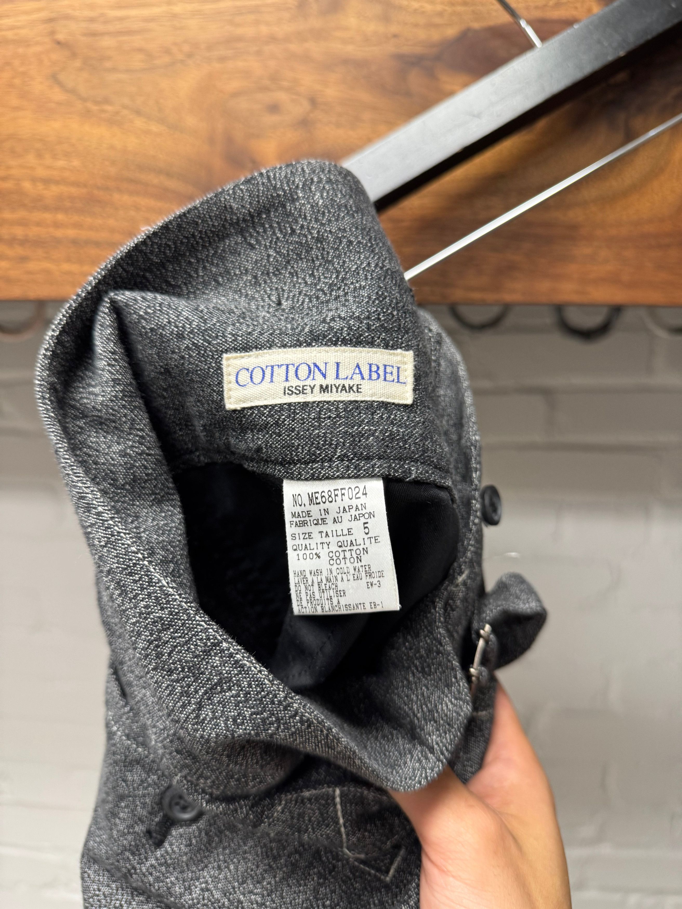 Issey Miyake Issey Miyake Buckle Back Grey Speckled Cotton Trousers Size US 37 - 5 Thumbnail