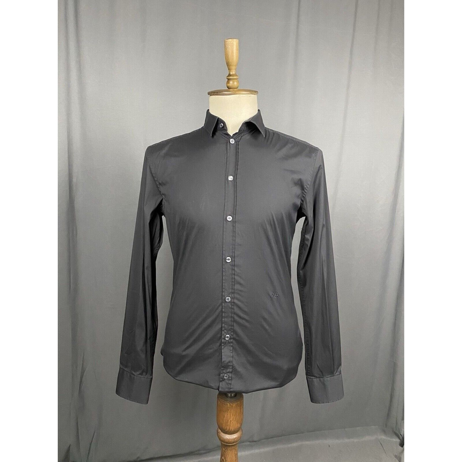 Dolce & Gabbana Dolce&Gabbana Brad Line Men's Black Longsleeve Dress Shirt Size US M / EU 48-50 / 2 - 1 Thumbnail