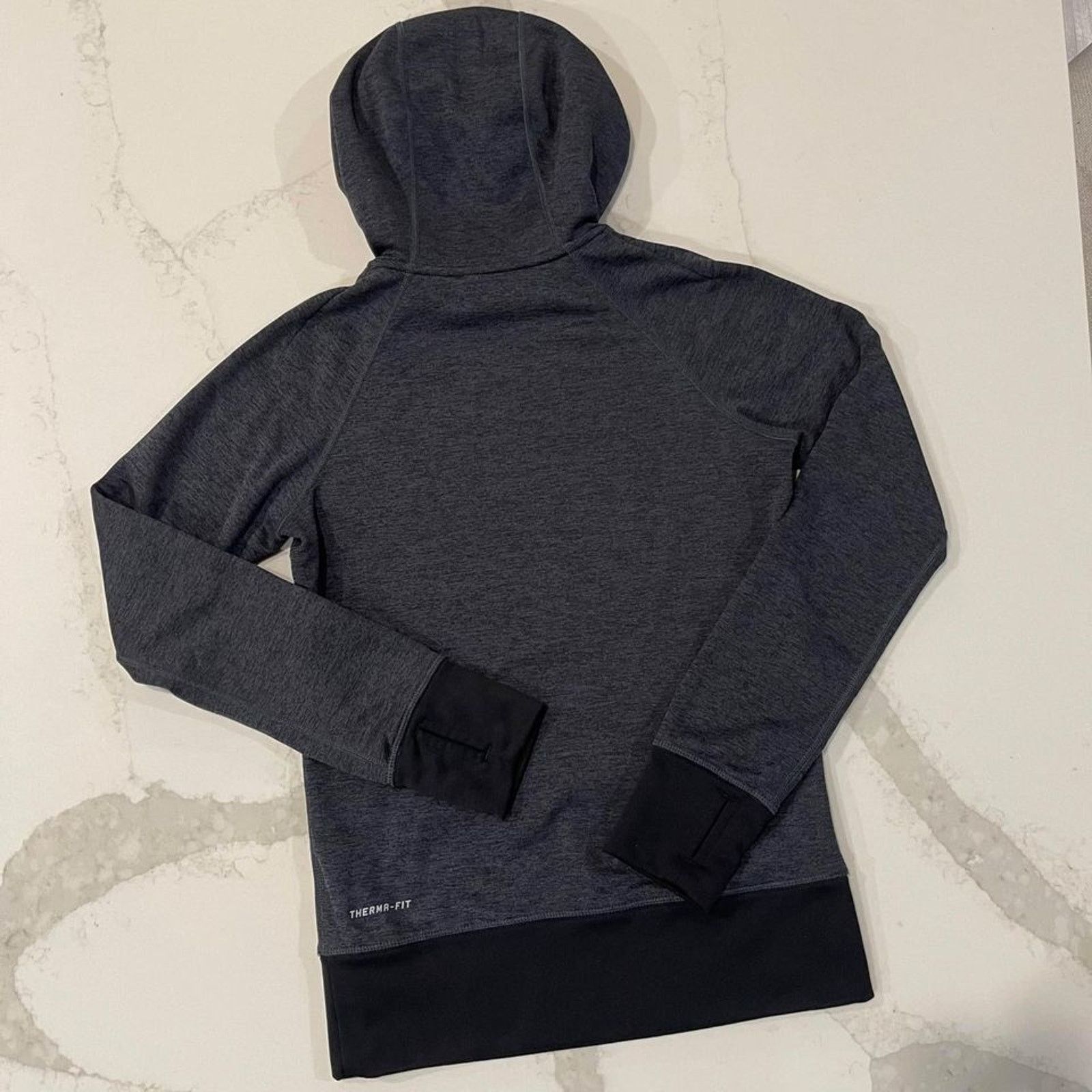 Nike Nike Therma-Fit Big Swoosh Hoodie Grey Sweatshirt Women’s XS Size XS / US 0-2 / IT 36-38 - 5 Thumbnail