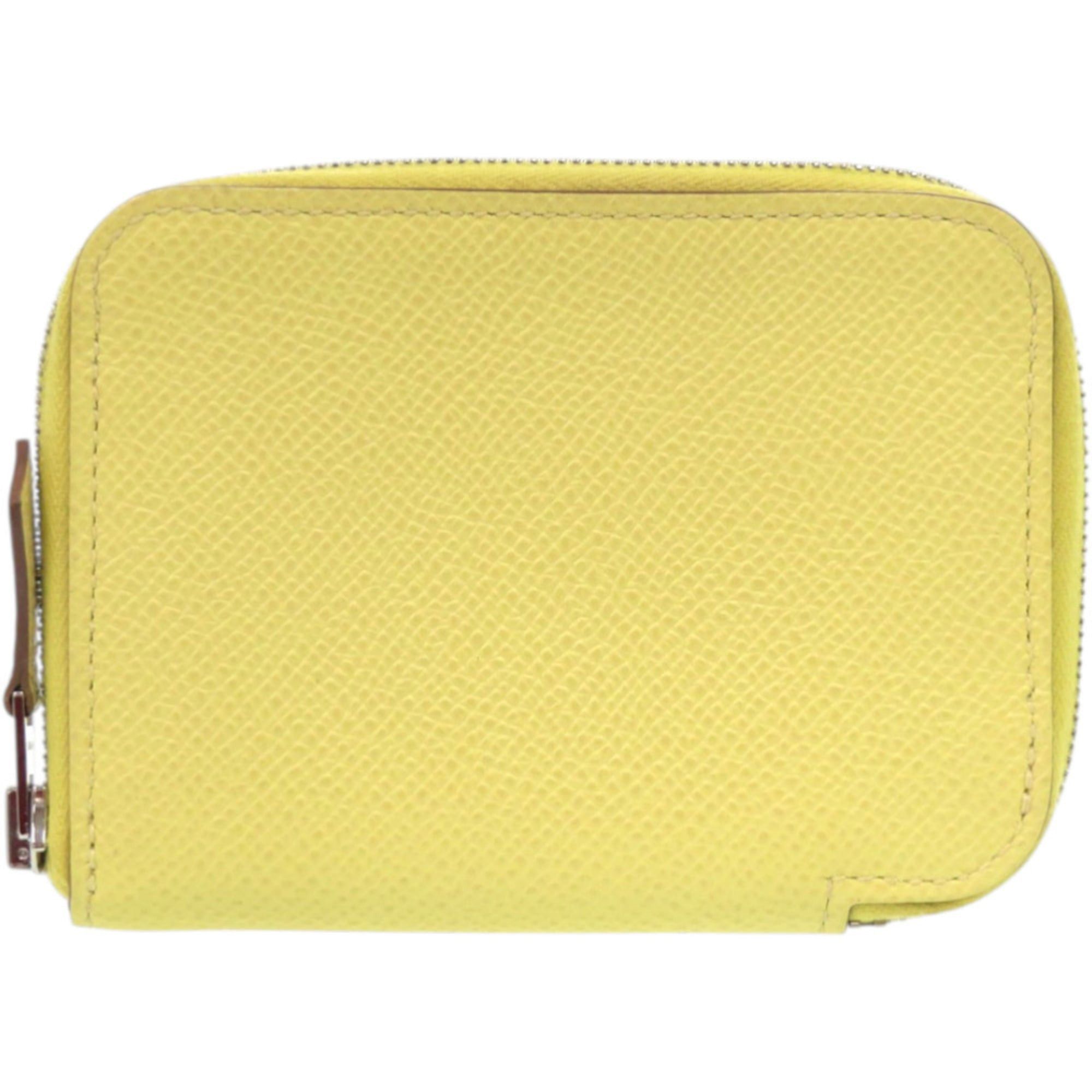 Hermes Excellent condition Hermes Azap Mini wallet/coin case in Veau Epsom leather, yellow, Y stamp, 1685HERMES Size ONE SIZE - 1 Thumbnail
