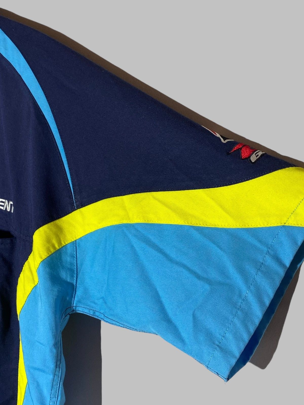Racer Worldwide Vintage Suzuki Moto GP Rizla Flag Racing Short Sleeve Shirt Size US XL / EU 56 / 4 - 10 Thumbnail