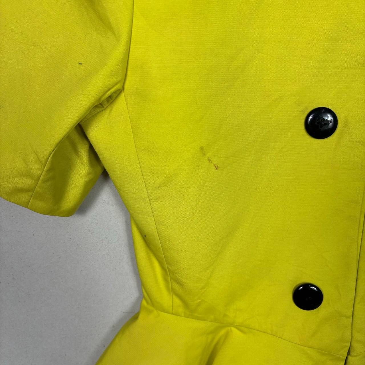 Yves Saint Laurent Vintage YSL Yellow Peplum Blazer Jacket 80s 90s M Size M / US 6-8 / IT 42-44 - 5 Thumbnail