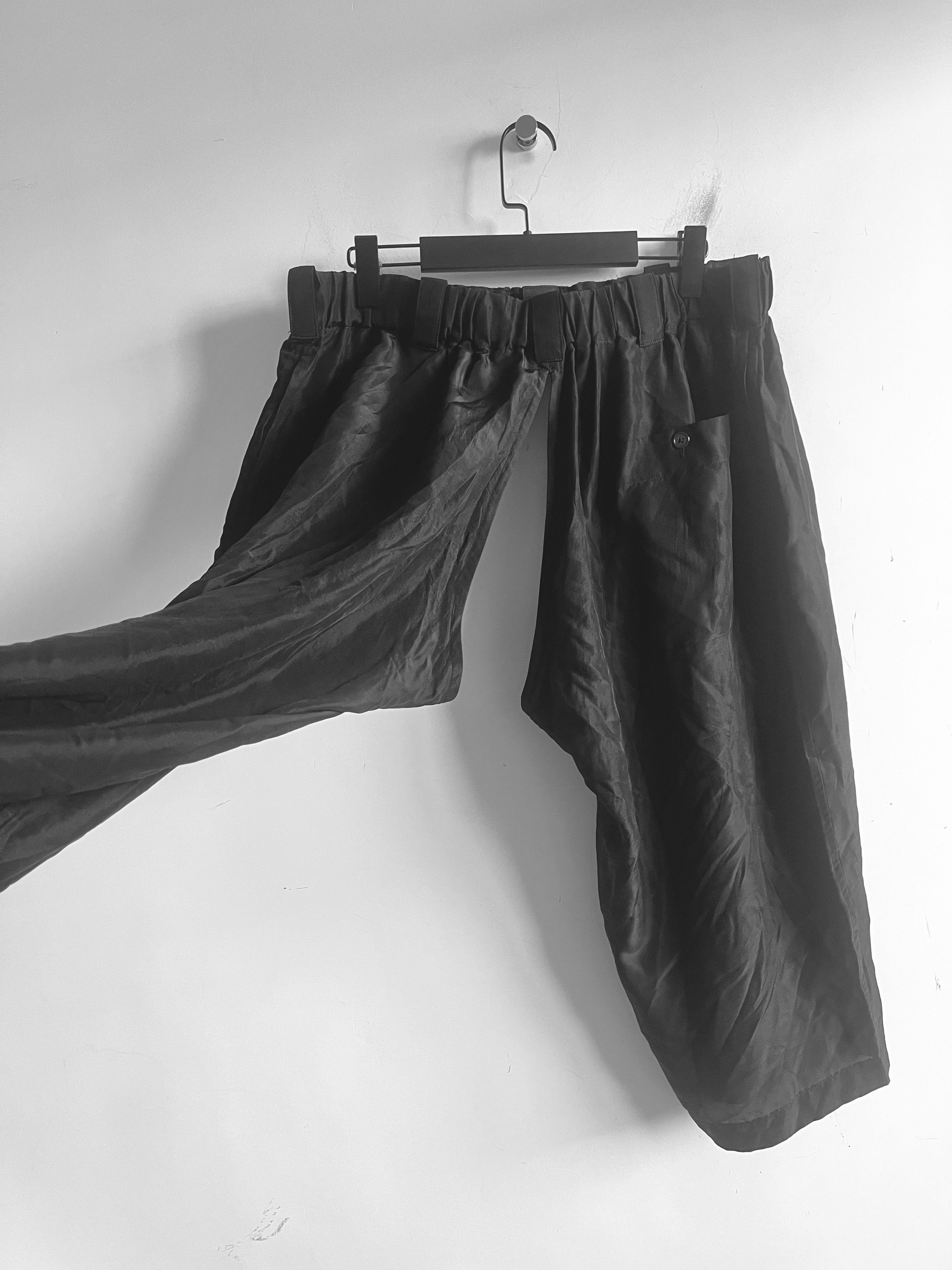 Yohji Yamamoto Yohji Yamamoto Pour Homme - Silk Spilts Wide Pants trouser Size US 30 / EU 46 - 4 Thumbnail