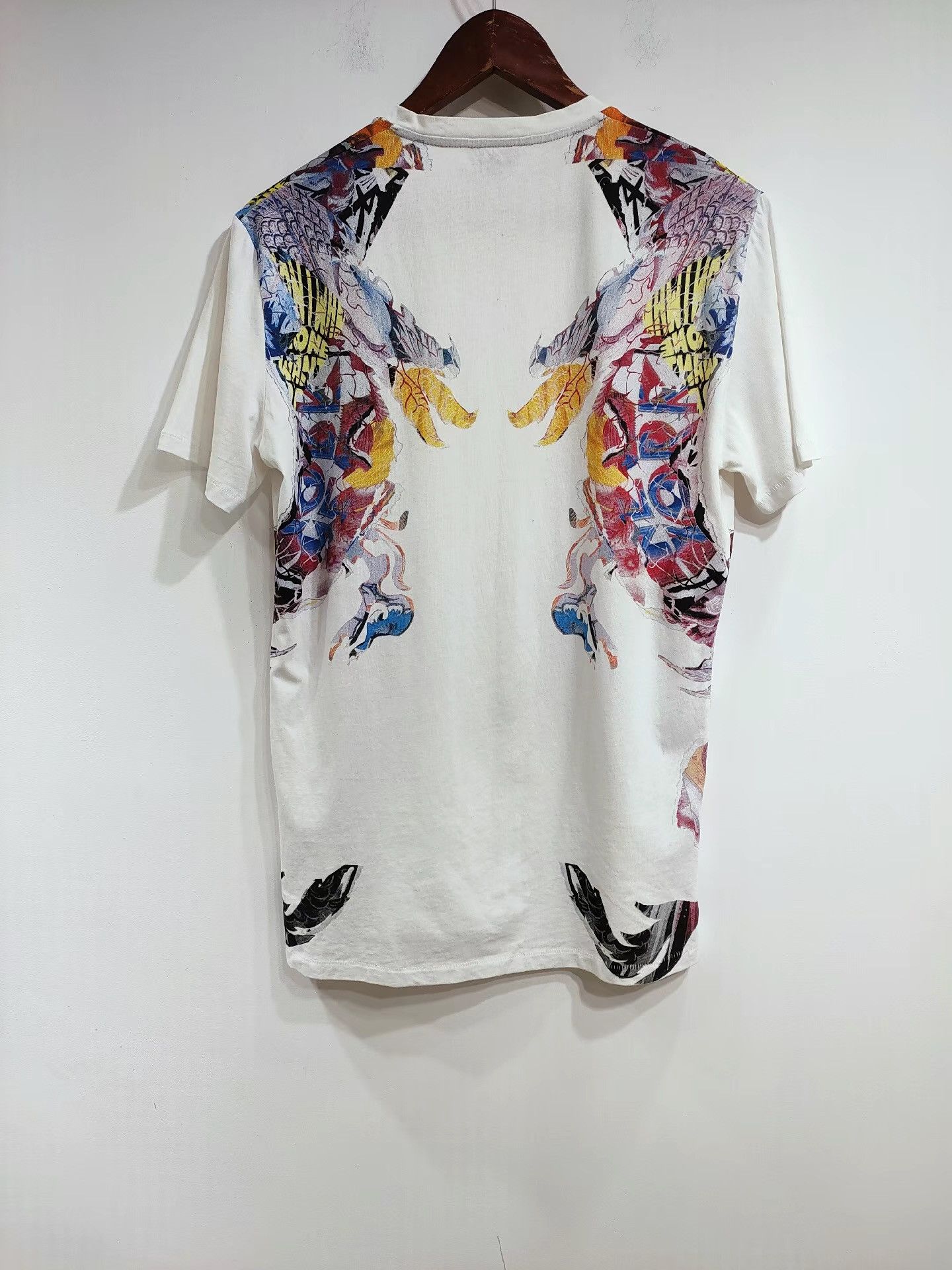 Just Cavalli Just Cavalli Men's White Printed Short Sleeve K29 Size US M / EU 48-50 / 2 - 2 Thumbnail
