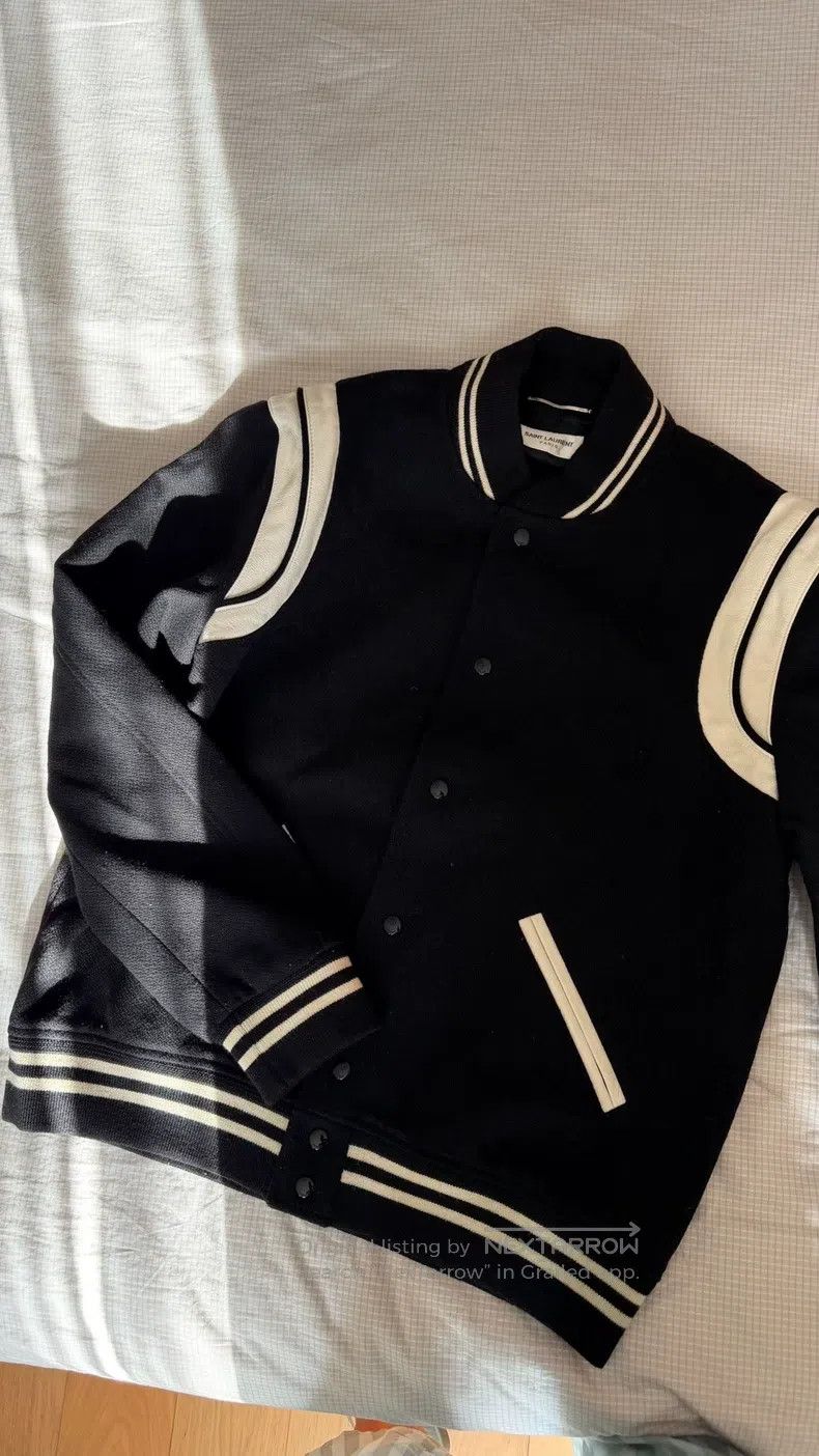 Saint Laurent Paris Saint Laurent Paris Black and White Patch Leather Baseball Size US L / EU 52-54 / 3 - 1 Thumbnail
