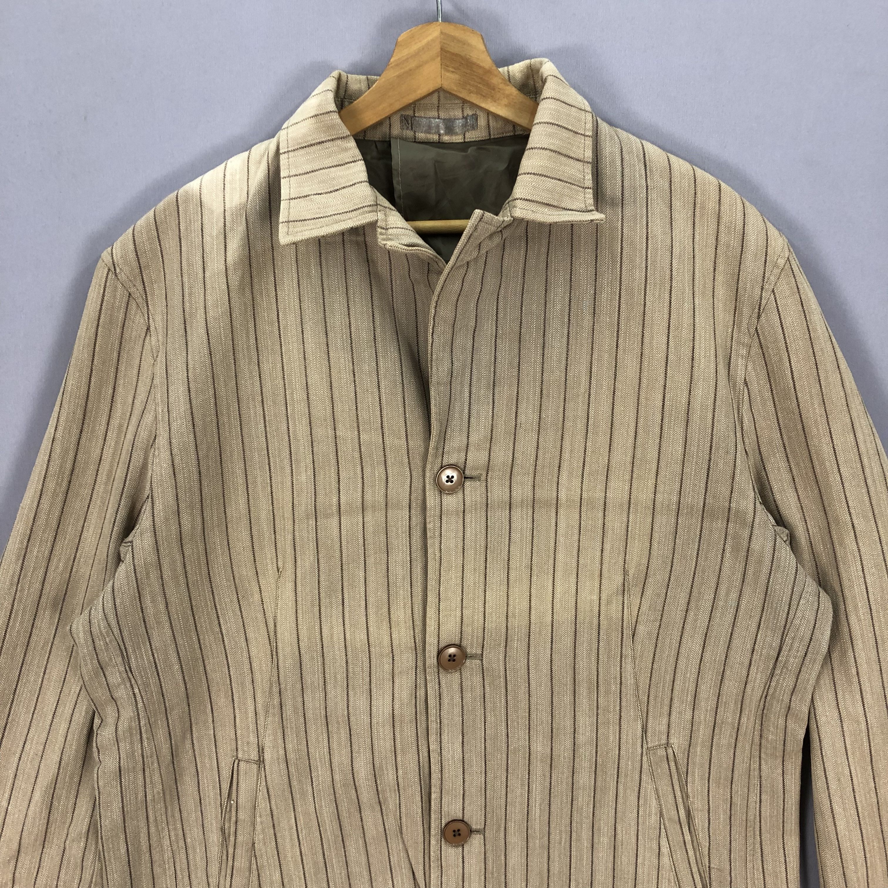 Japanese Brand × Vintage Vintage MFE Hickory Chore Jacket Jacket | BS63209. Size US L / EU 52-54 / 3 - 3 Thumbnail