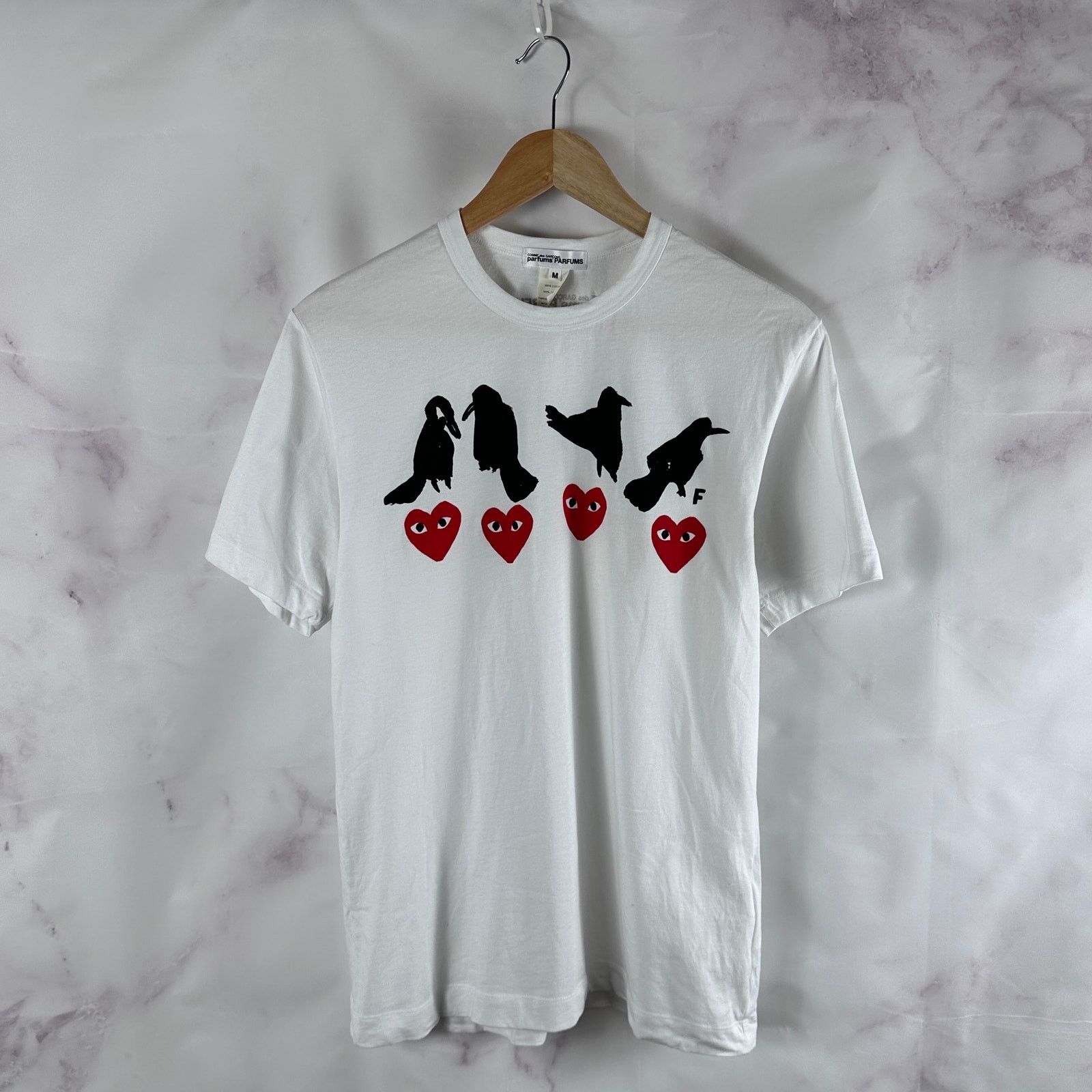 Comme des Garcons PLAY Birds Parfums Tee Size US M / EU 48-50 / 2 - 1 Thumbnail