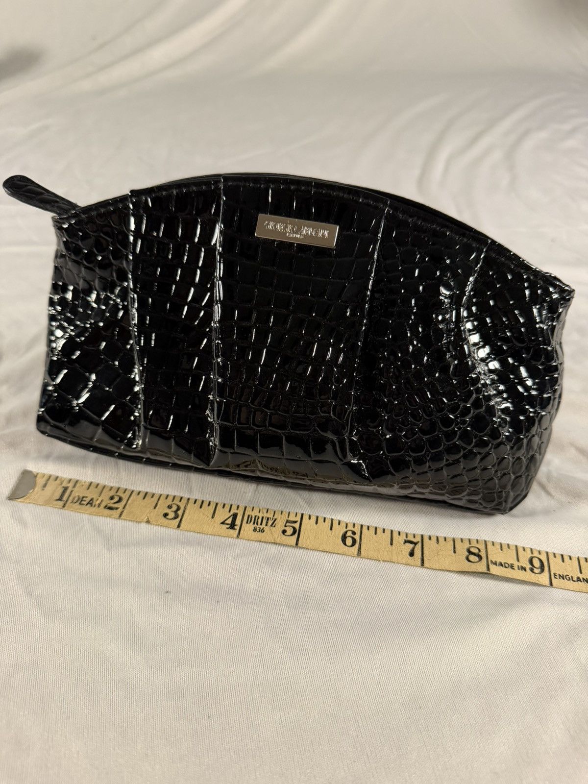 Giorgio Armani Giorgio Armani Parfum Clutch Travel Bag Black Patent Leather Size ONE SIZE - 8 Thumbnail