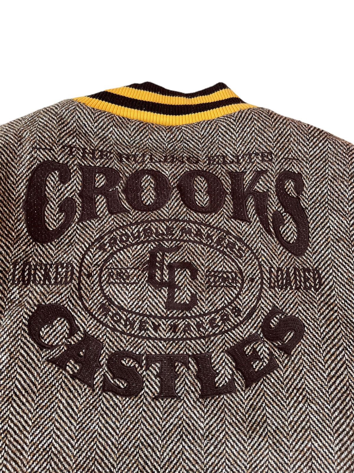 Crooks & Castles × Vintage Vtg Crooks & Castles Varsity Wool Jacket Size US XL / EU 56 / 4 - 3 Thumbnail