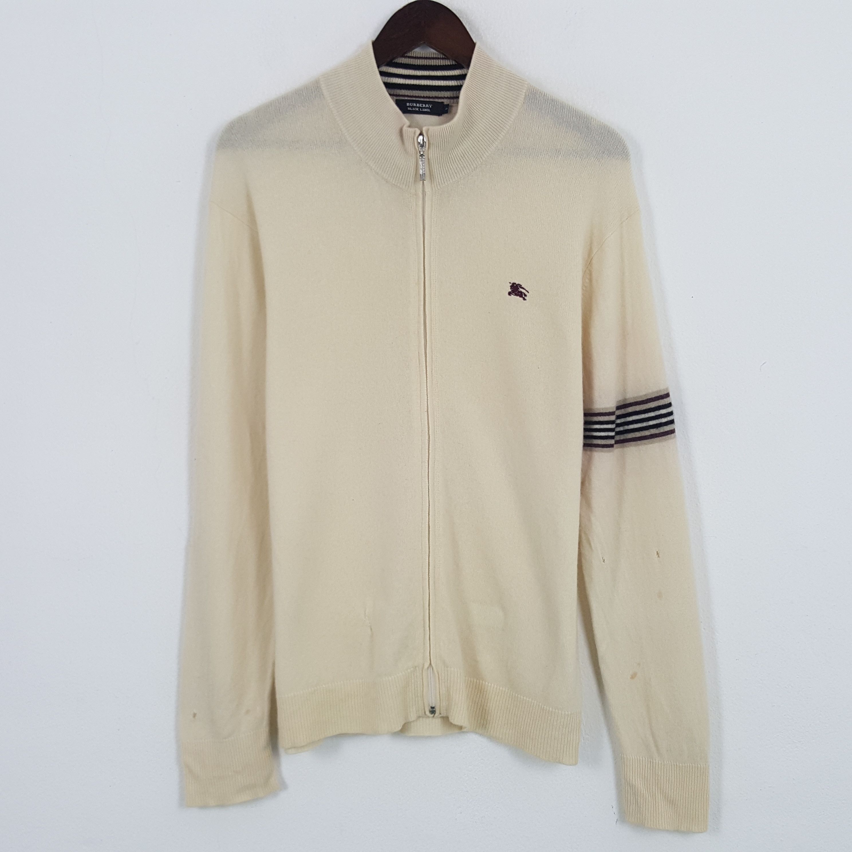Burberry × Japanese Brand × Vintage Vintage Burberry Black Label Nova Check Zipper Sweatshirt Size US M / EU 48-50 / 2 - 1 Thumbnail