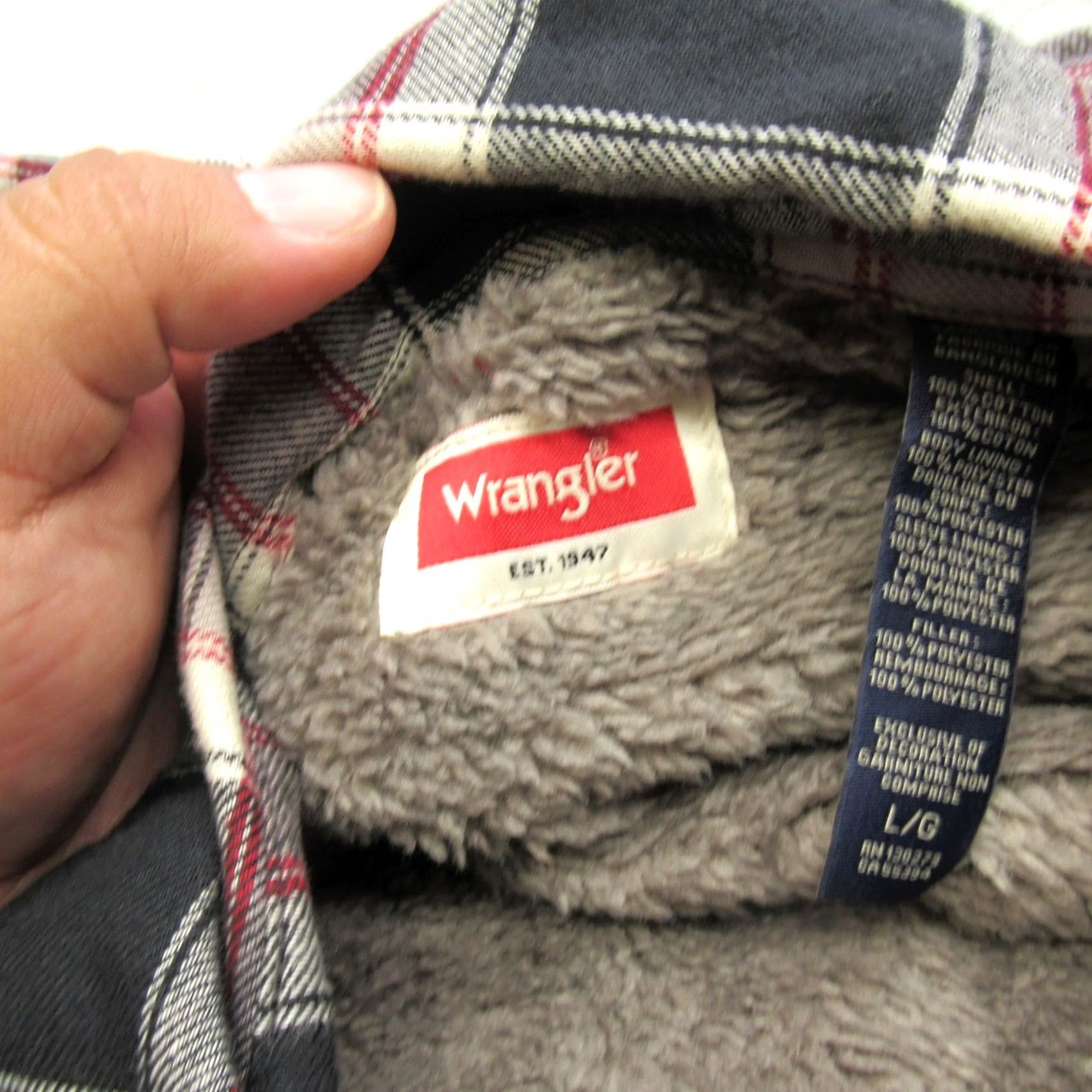 Wrangler Wrangler Shirt Jacket Men L Black Plaid Sherpa Lined Flannel Heavyweight NEW Size US L / EU 52-54 / 3 - 5 Thumbnail