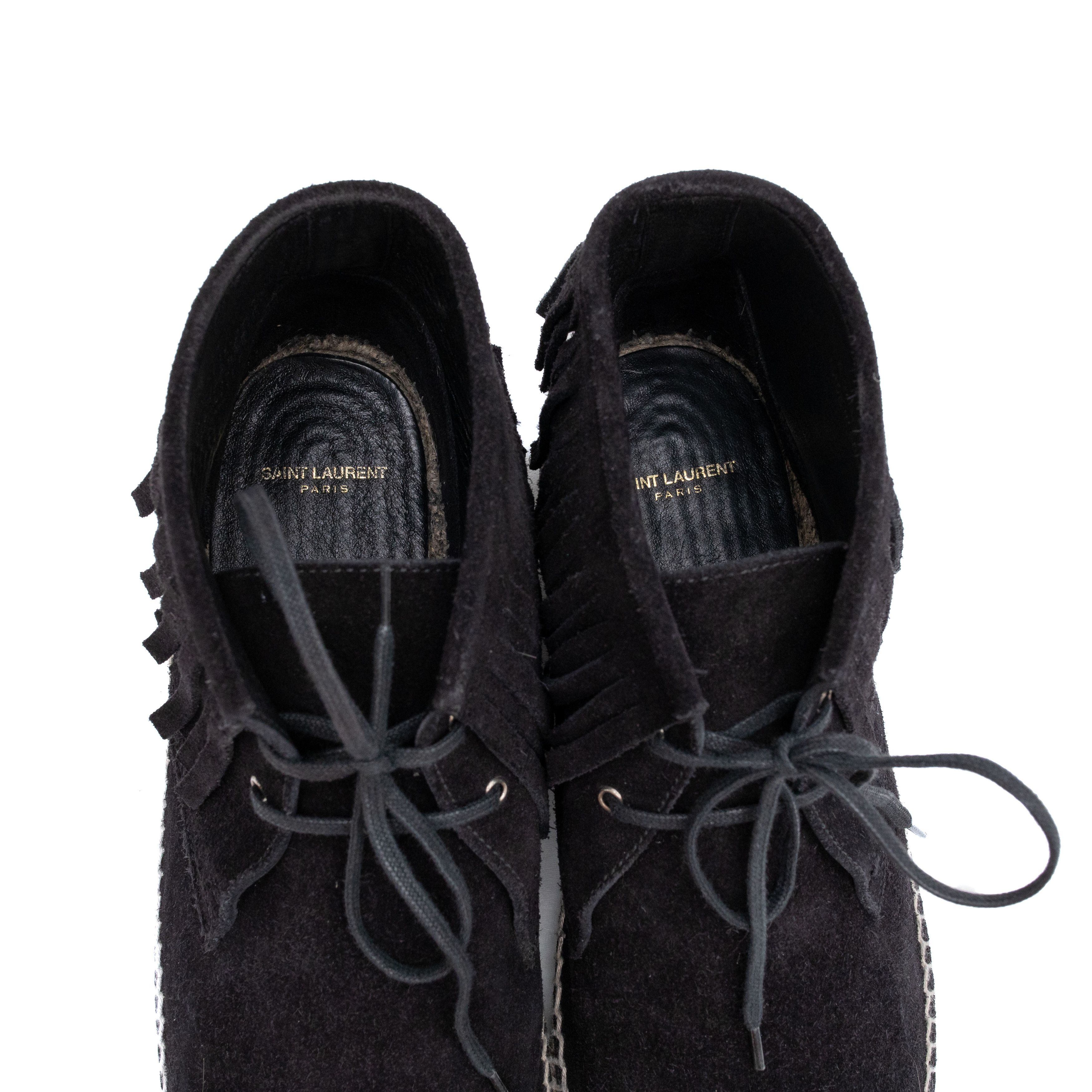 Saint Laurent Paris SAINT LAURENT Lace-Up Fringed Espadrilles Size US 12 / EU 45 - 8 Thumbnail