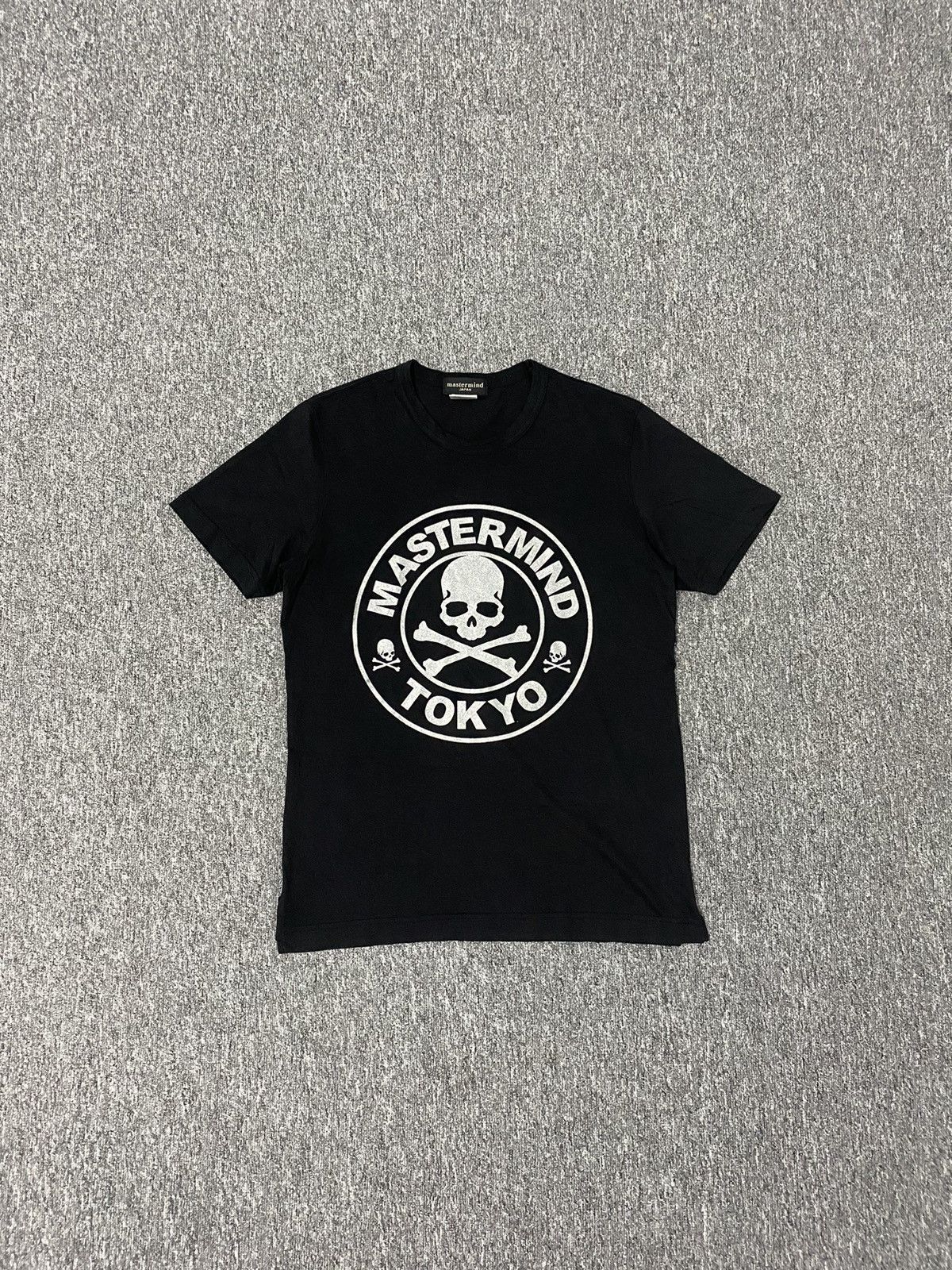 image of Mastermind Japan - Glitter Print Design T-Shirt in Black, Men's (Size Medium)