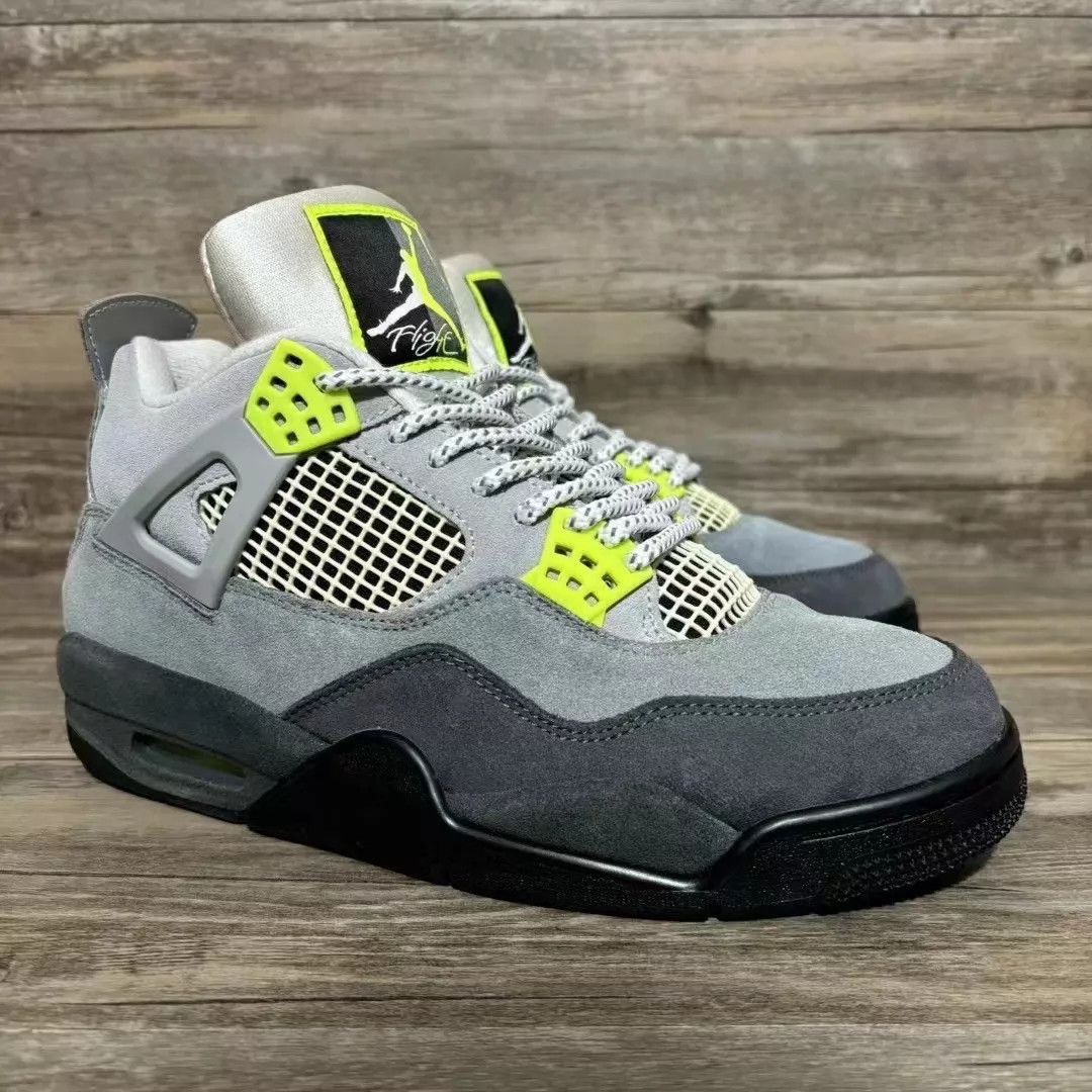 Nike Air Jordan 4 Gray Green/Black CT5342-007 42.5 97 New Size US 9 / EU 42 - 2 Thumbnail