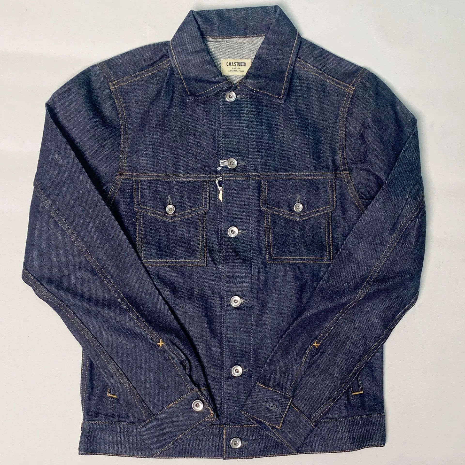 Other Italian C O F Original Selvedge Denim Jacket Size US S / EU 44-46 / 1 - 1 Thumbnail
