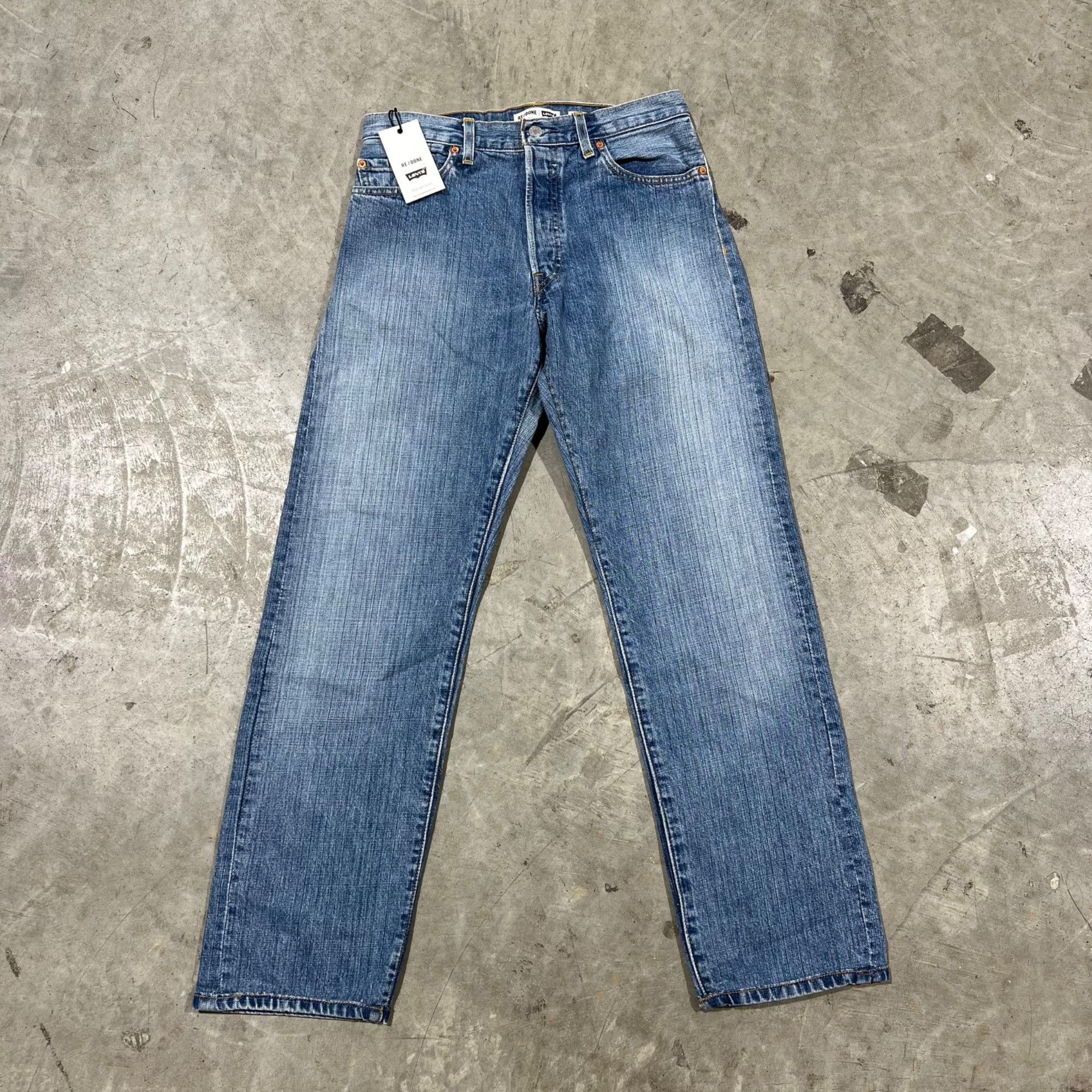 Levi's × RE/DONE $395 NWT RE/DONE x LEVI'S 90s INDIGO JEANS SZ 29 Size 29" - 2 Thumbnail