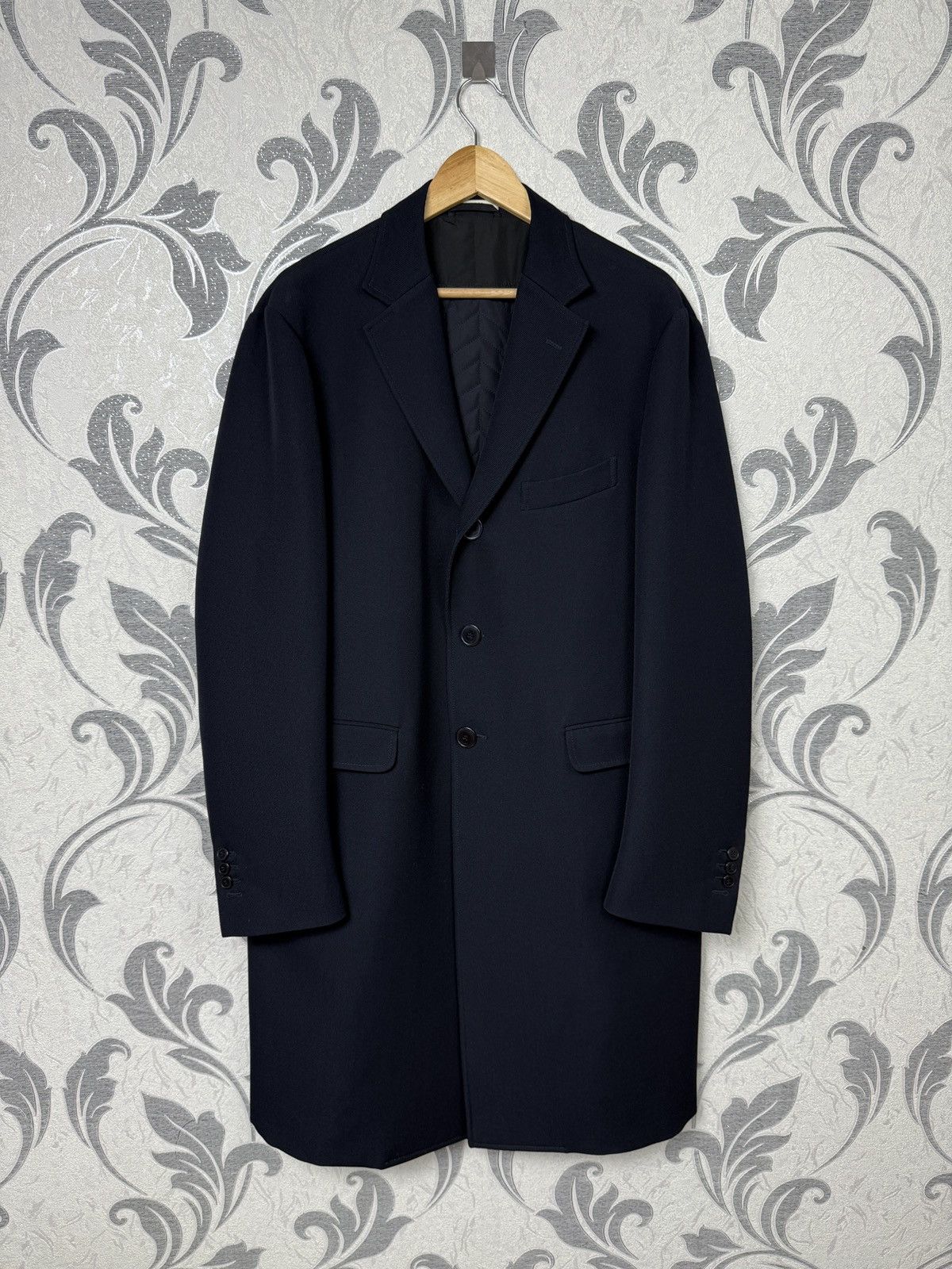 Boggi Men’s Boggi Milano Easy Formal Quilted Coat Navy EU 54 Size US L / EU 52-54 / 3 - 2 Thumbnail