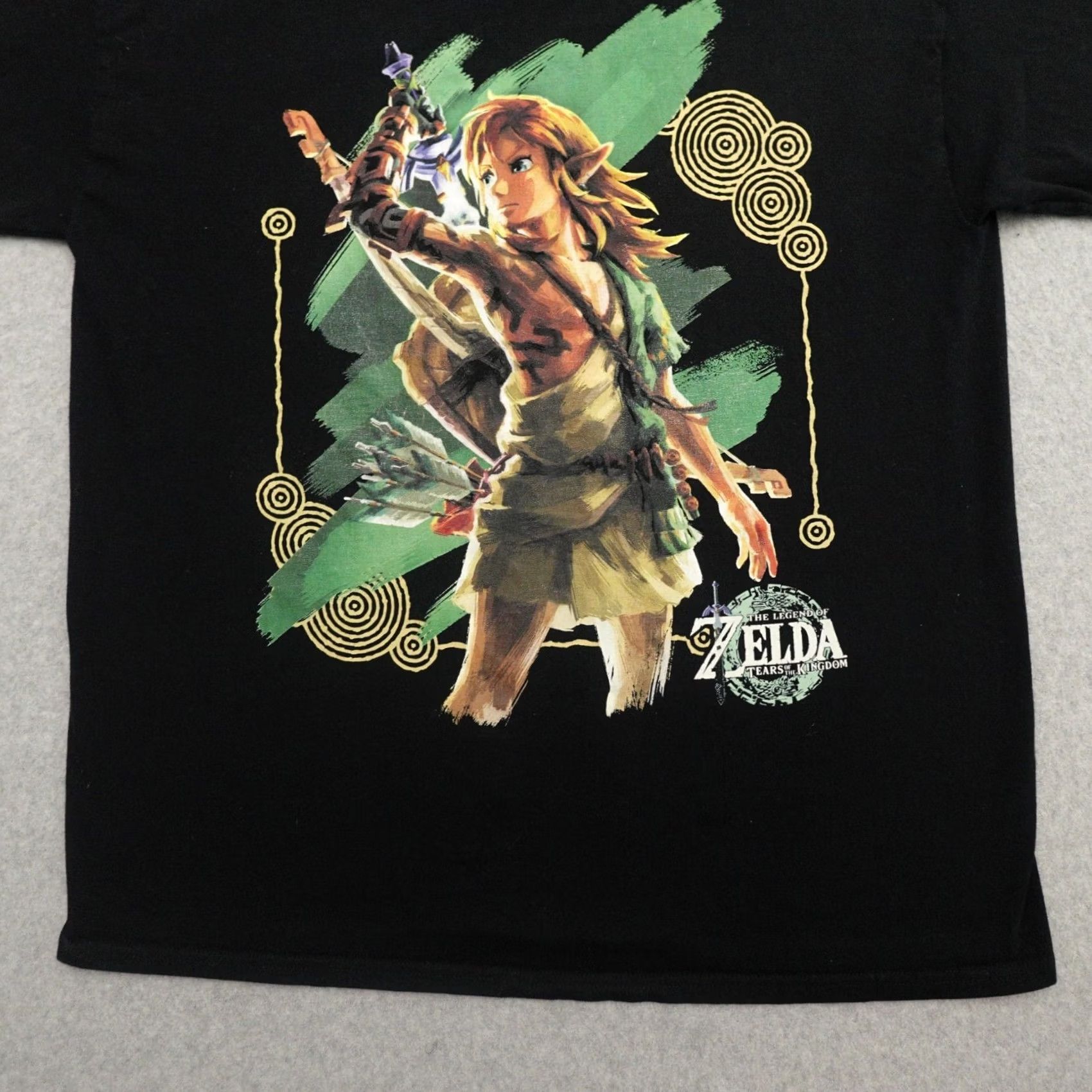 Nintendo Legend of Zelda Tshirt Adult Large Tears of the Kingdom Drawing Sword Black Size US L / EU 52-54 / 3 - 7 Thumbnail