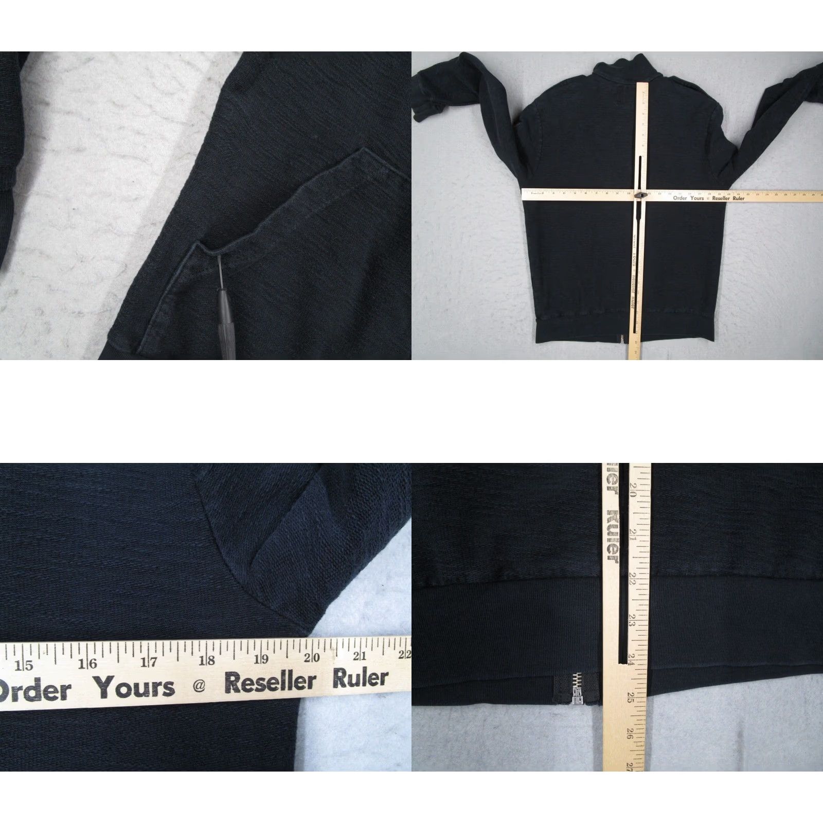 Juicy Couture Juicy Couture Women's Black Full Zip Military Jacket Medium Cotton USA Made Size M / US 6-8 / IT 42-44 - 8 Thumbnail