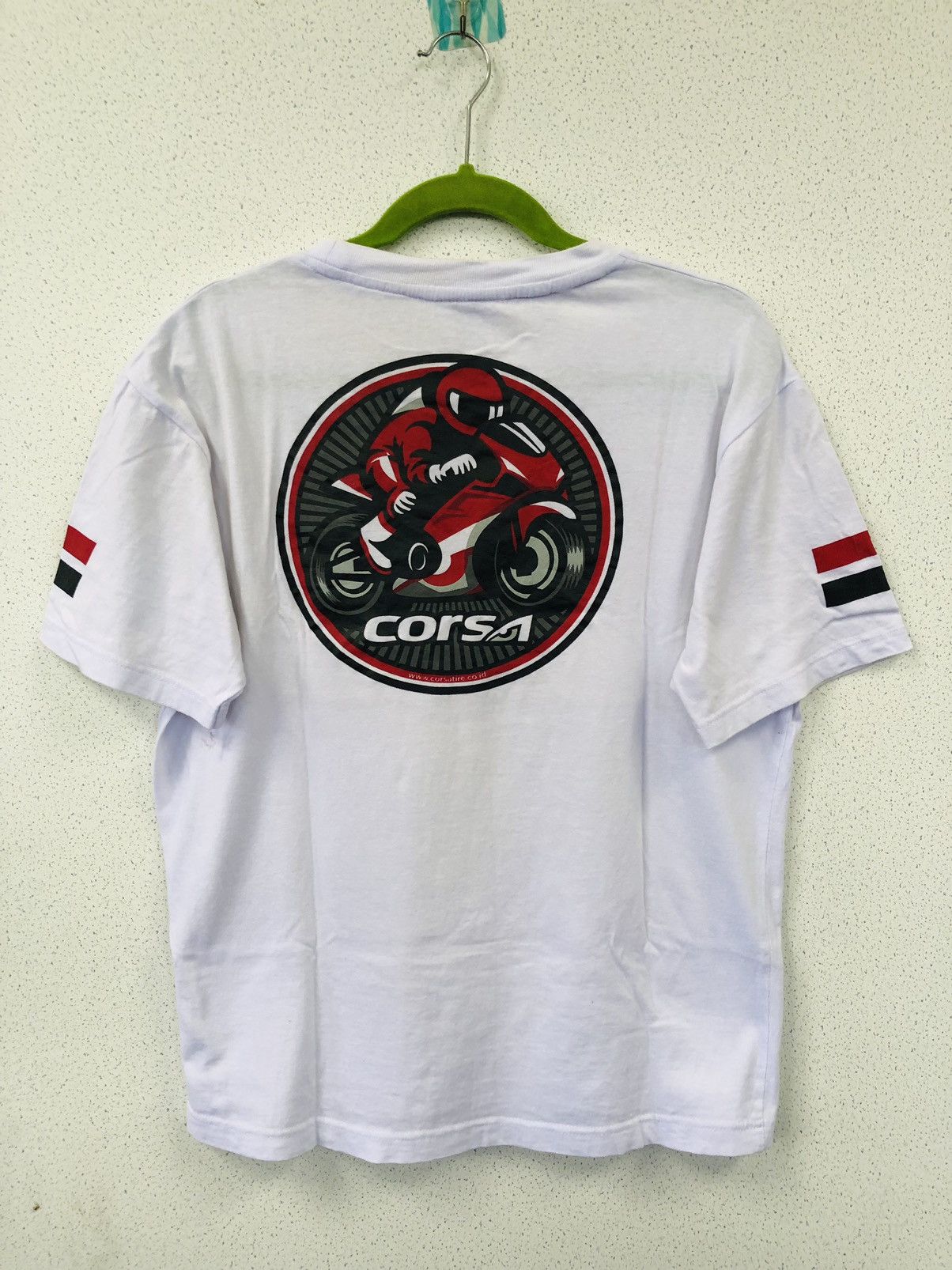 image of Corsa Moto Gp T-Shirt in White, Men's (Size Large)