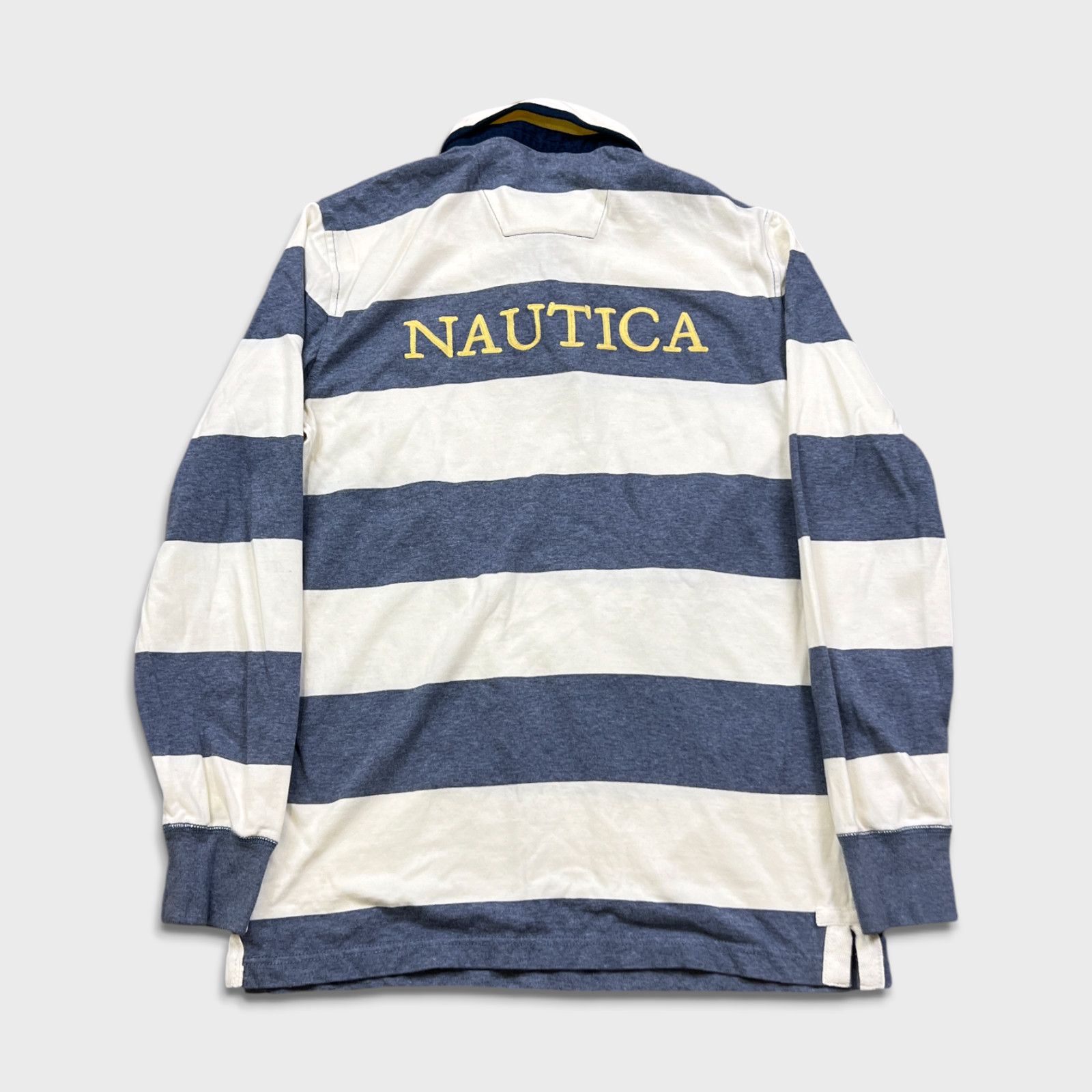 Nautica × Vintage Nautica Shirt Medium Logo Striped Preppy Rugby Long Sleeve Size US M / EU 48-50 / 2 - 5 Thumbnail