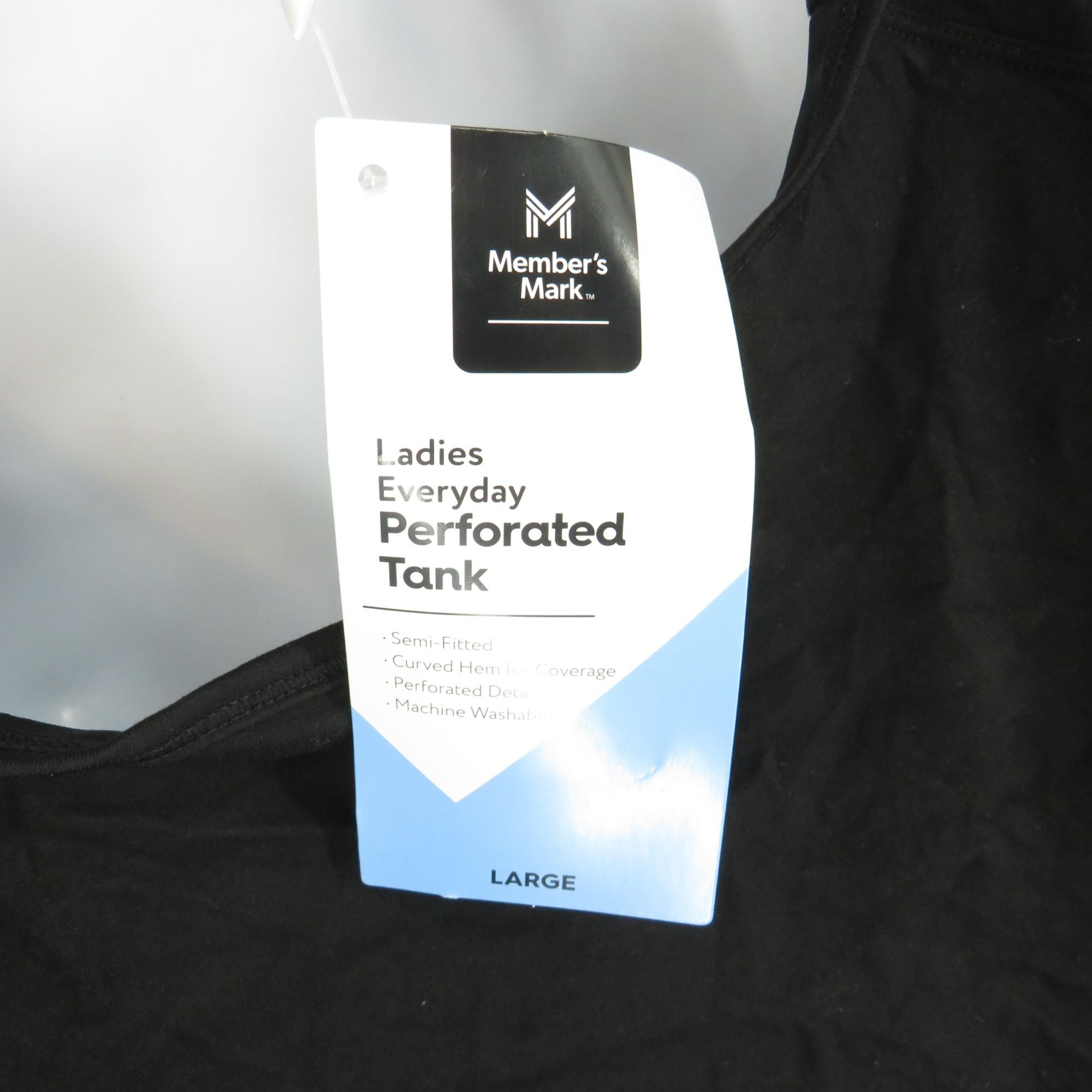 Other Members Mark Ladies Everyday Perforated Tank Large Black NWT Size L / US 10 / IT 46 - 4 Thumbnail