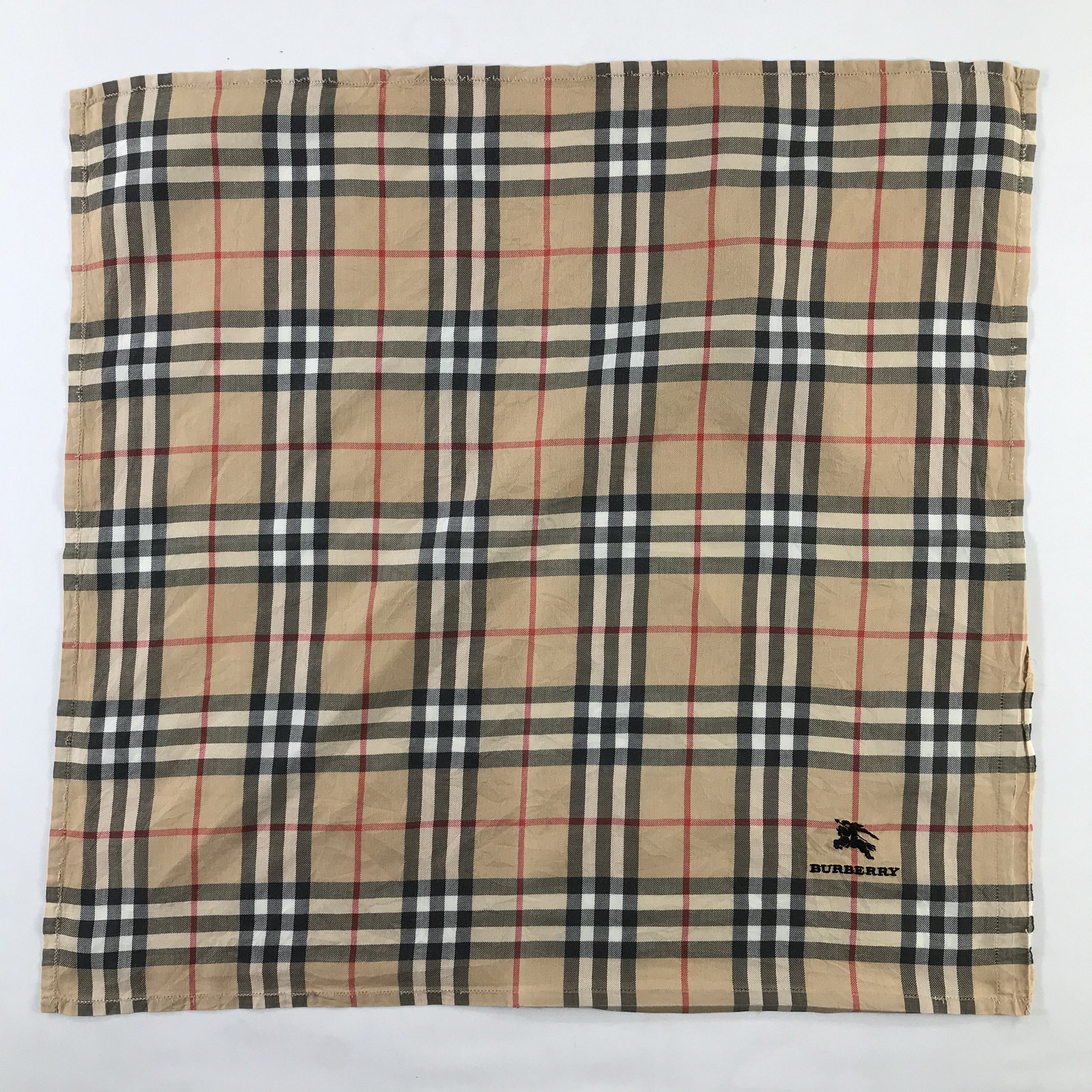 Burberry × Vintage Burberry Bandana / Handkerchief / Neckerchief - S650 Size ONE SIZE - 1 Thumbnail