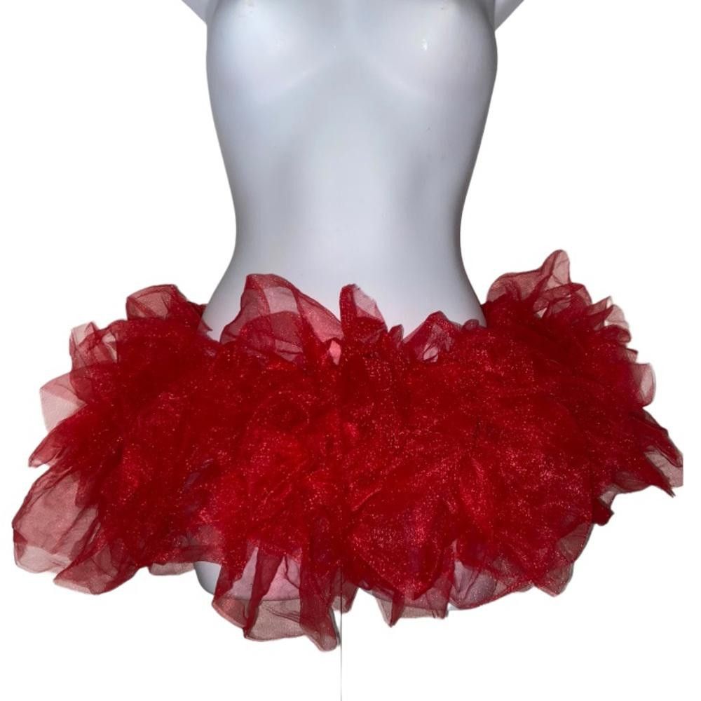 Designer Underwraps l Red Costume Tutu Size 30" / US 8 / IT 44 - 6 Thumbnail