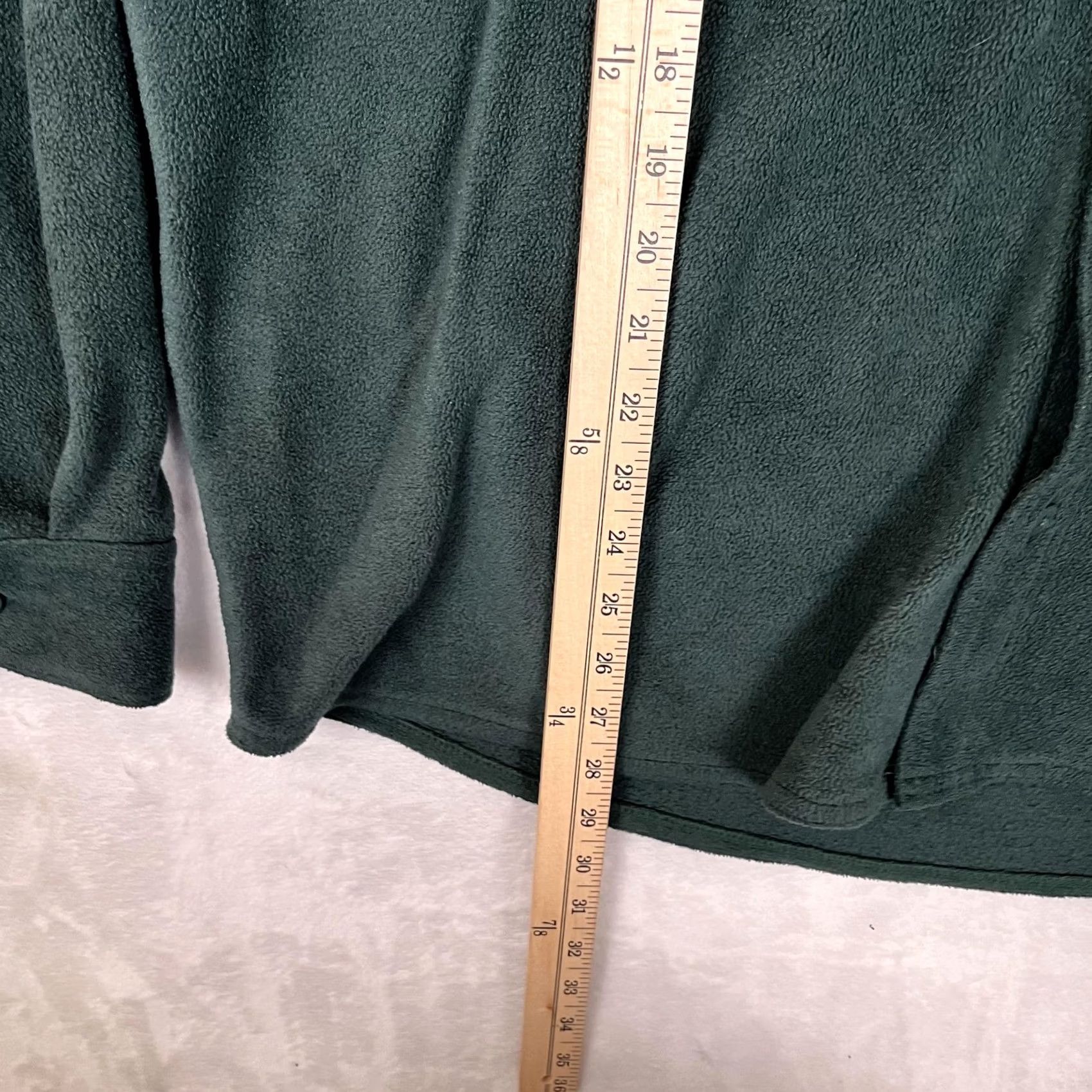 Wrangler Wrangler Shirt Mens XL Green Solid Fleece Long Sleeve Button Front Casual Size US XL / EU 56 / 4 - 4 Thumbnail