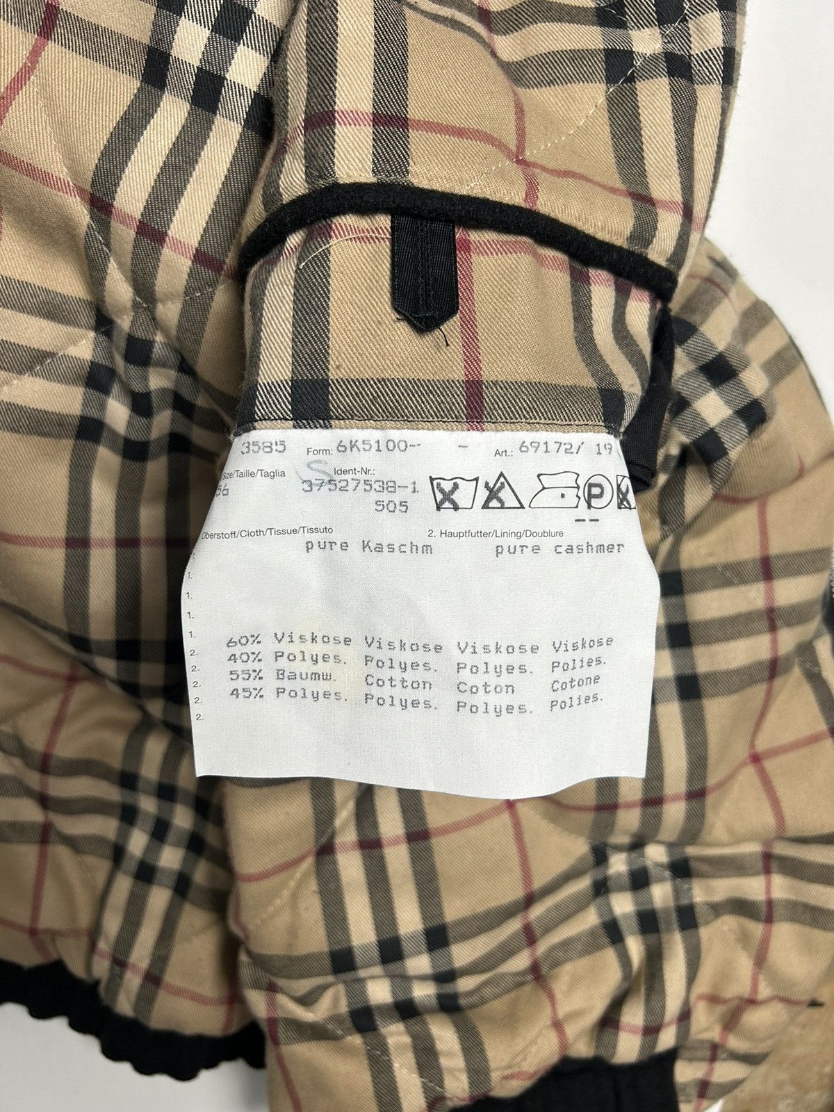Burberry × Vintage Burberry Cashmere Bomber Size US XL / EU 56 / 4 - 5 Thumbnail