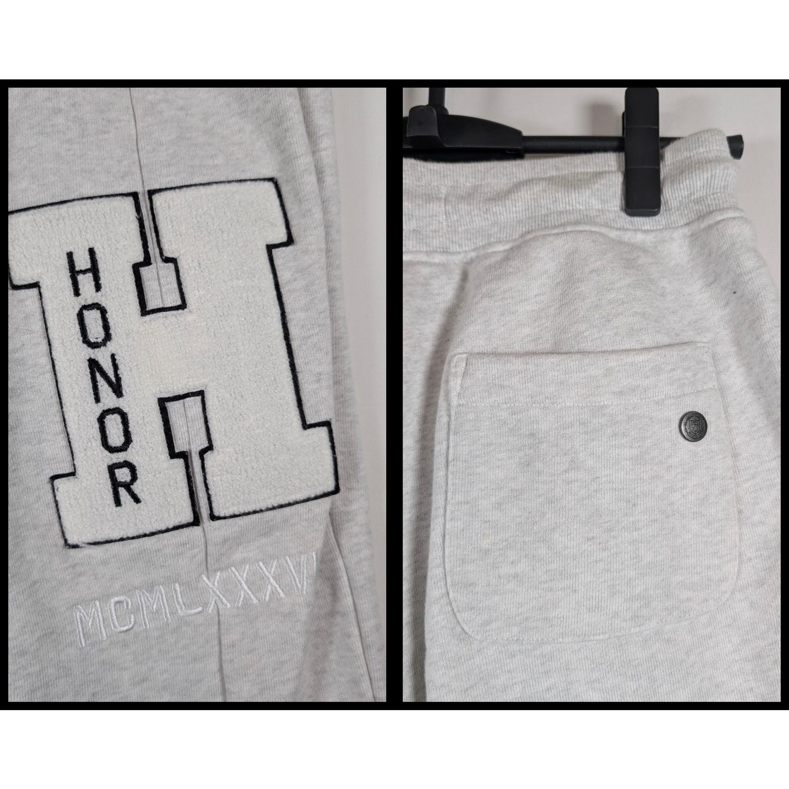 Unknown London Honor The Gift Campus Grey Sweatpants Graphic Logo Men’s S Size US 34 / EU 50 - 6 Thumbnail