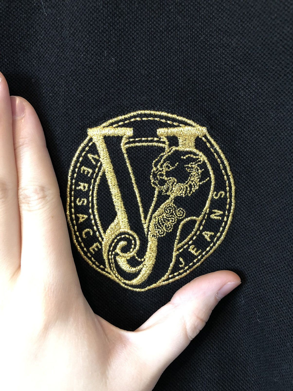 Versace Longsleeve Versace Jeans Logo Black Size US M / EU 48-50 / 2 - 2 Thumbnail