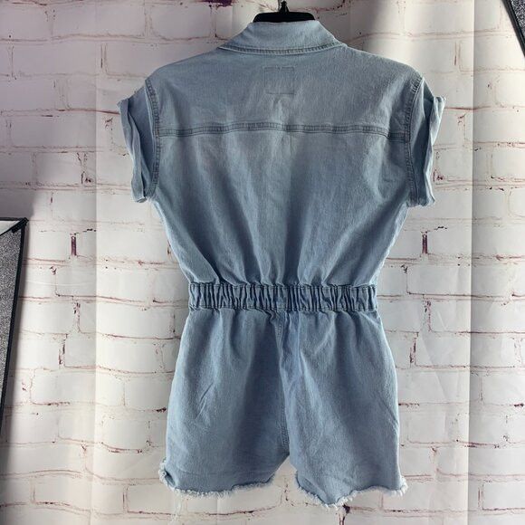 Other Celebrity Pink Denim Romper / Jumper Shorts Small Size 26" / US 2 / IT 38 - 2 Thumbnail