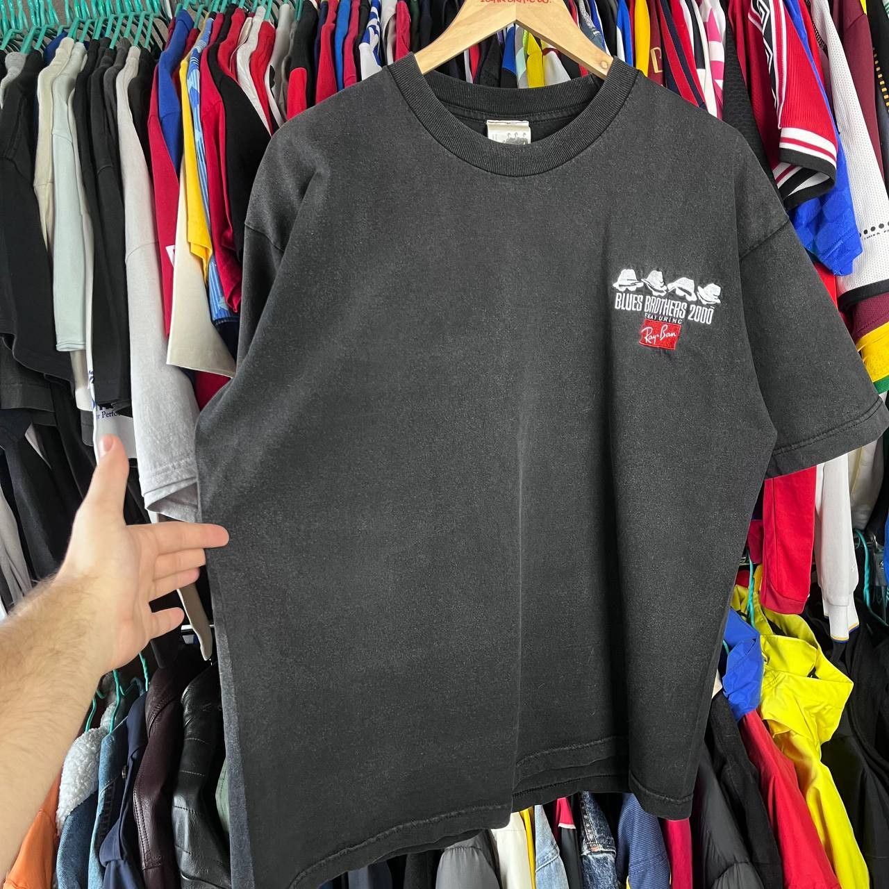 Vintage Blues Brothers 2000 x Ray Ban Movie Black Tshirt Made in USA Size US XL / EU 56 / 4 - 3 Thumbnail