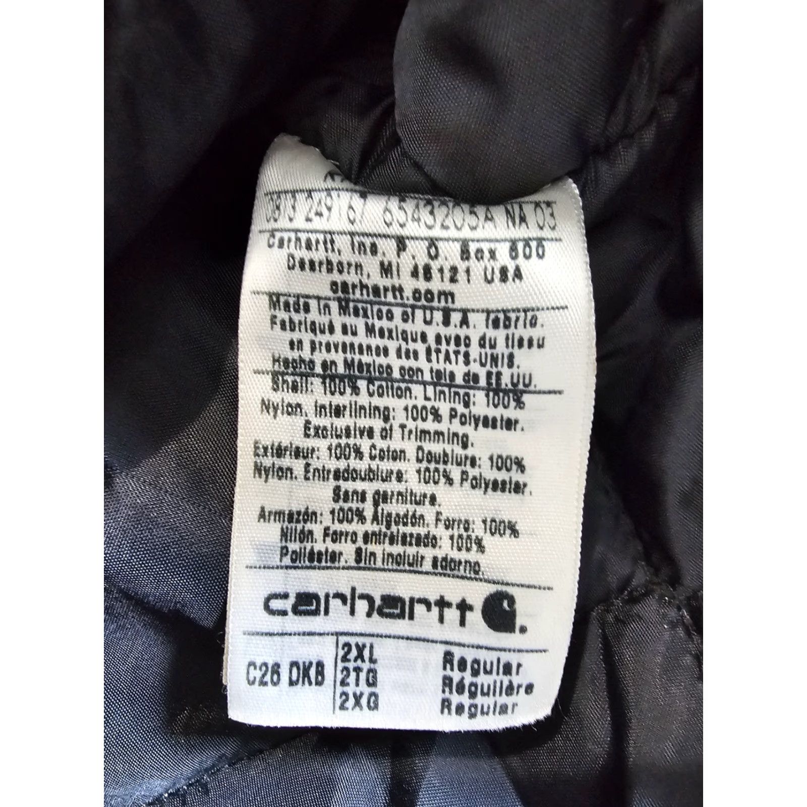 Carhartt VINTAGE Carhartt C26-DKB Brown Quilted Arctic Workwear Jacket Mens XX Long Reg Size US XXL / EU 58 / 5 - 7 Thumbnail