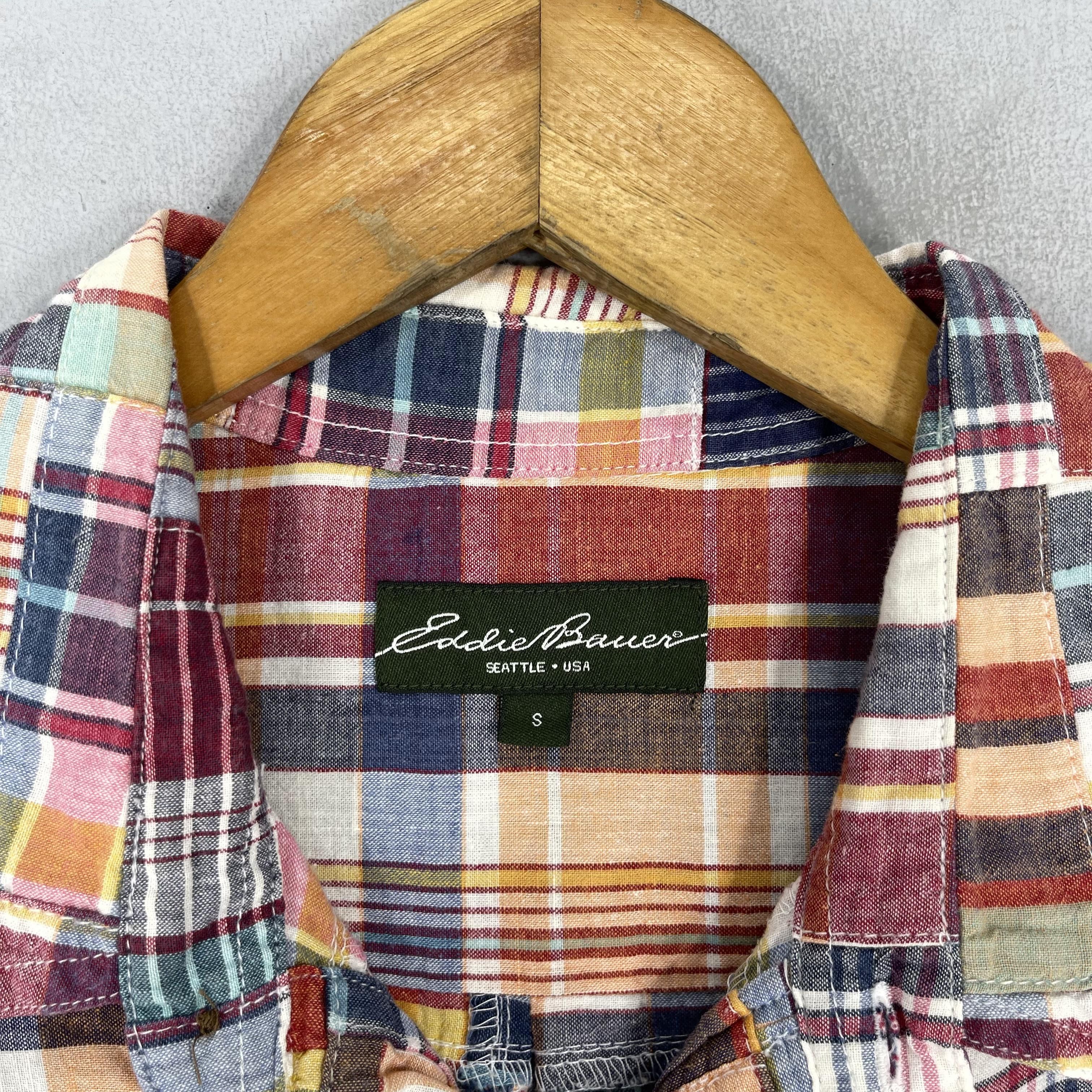 Eddie Bauer EDDIE BAUER Checkered Tartan Multicolor Patchwork Shirt Size US S / EU 44-46 / 1 - 5 Thumbnail
